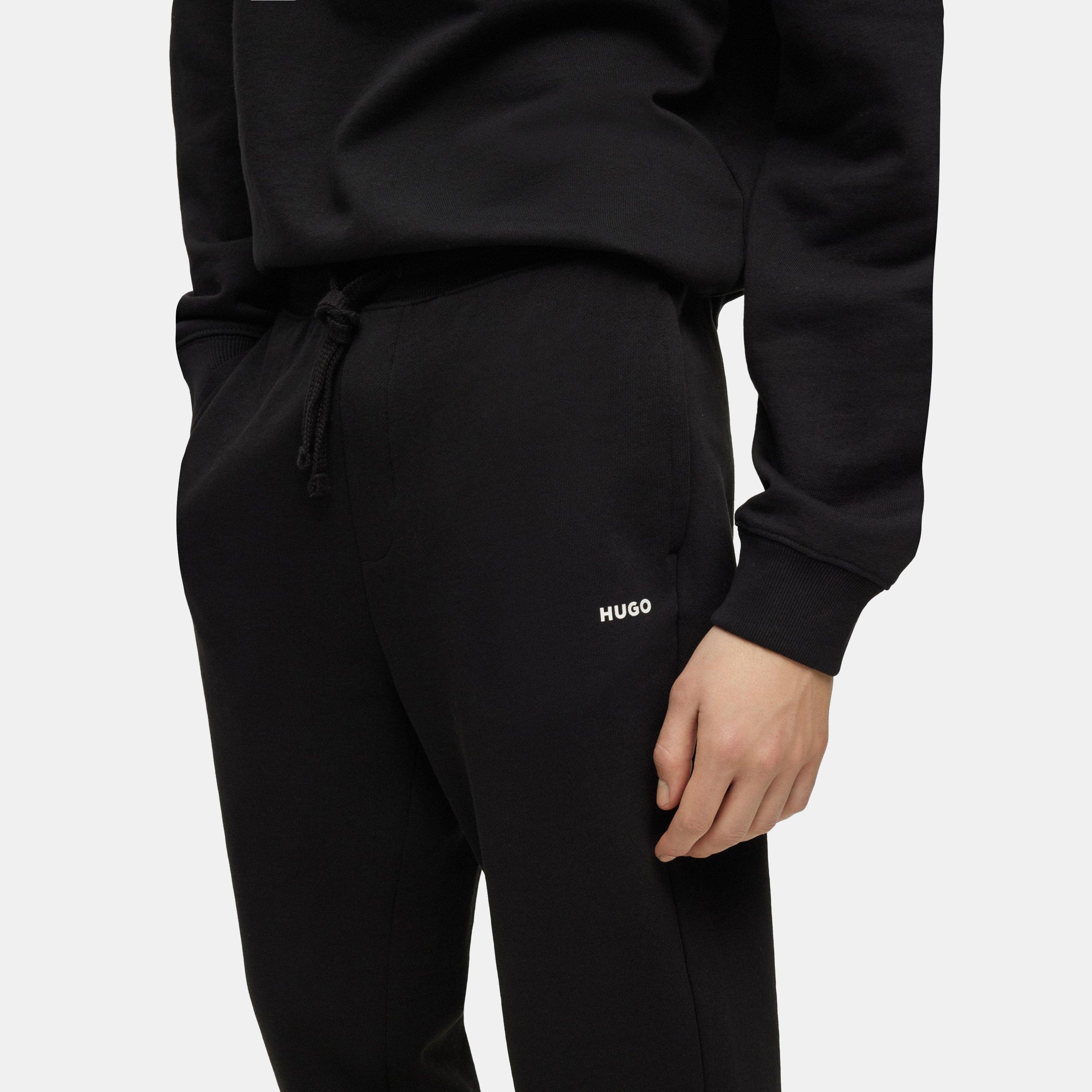 Black - Hugo - Cotton Track Pants - 4