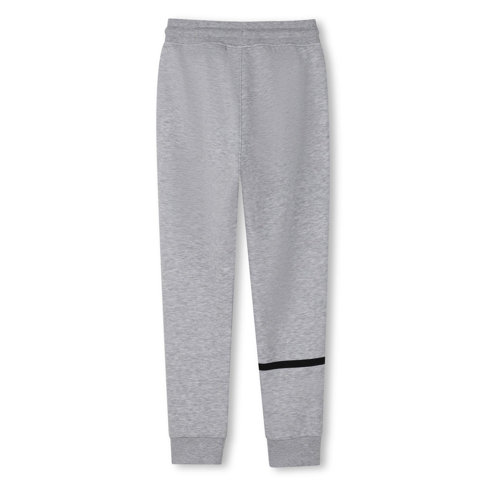 Grey - Boss - Kids' Closed Hem Fleece Joggers - 2
