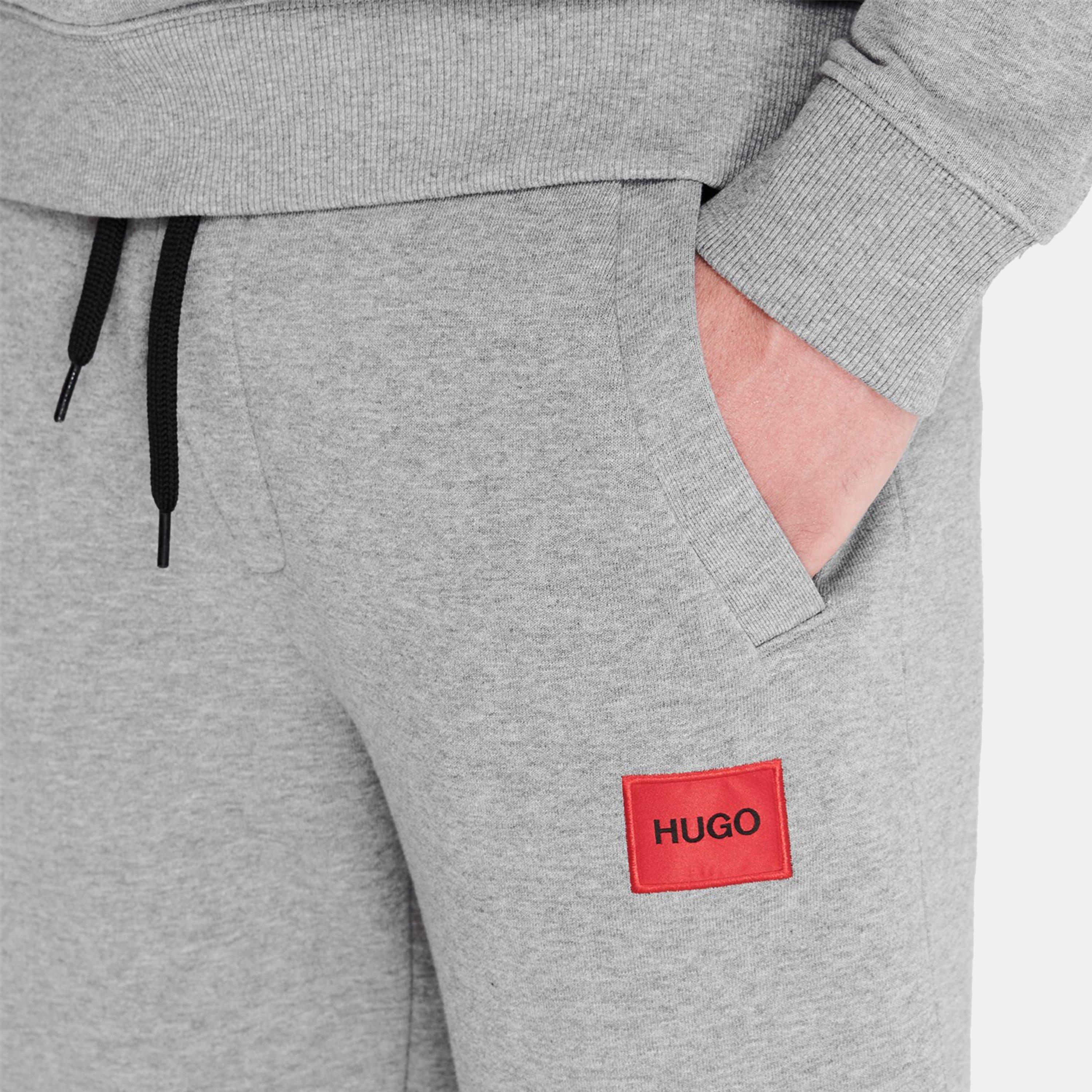 Grey 029 - Hugo - Mens HUGO Doak Closed Hem Jogging Bottoms with Logo Detail - 4