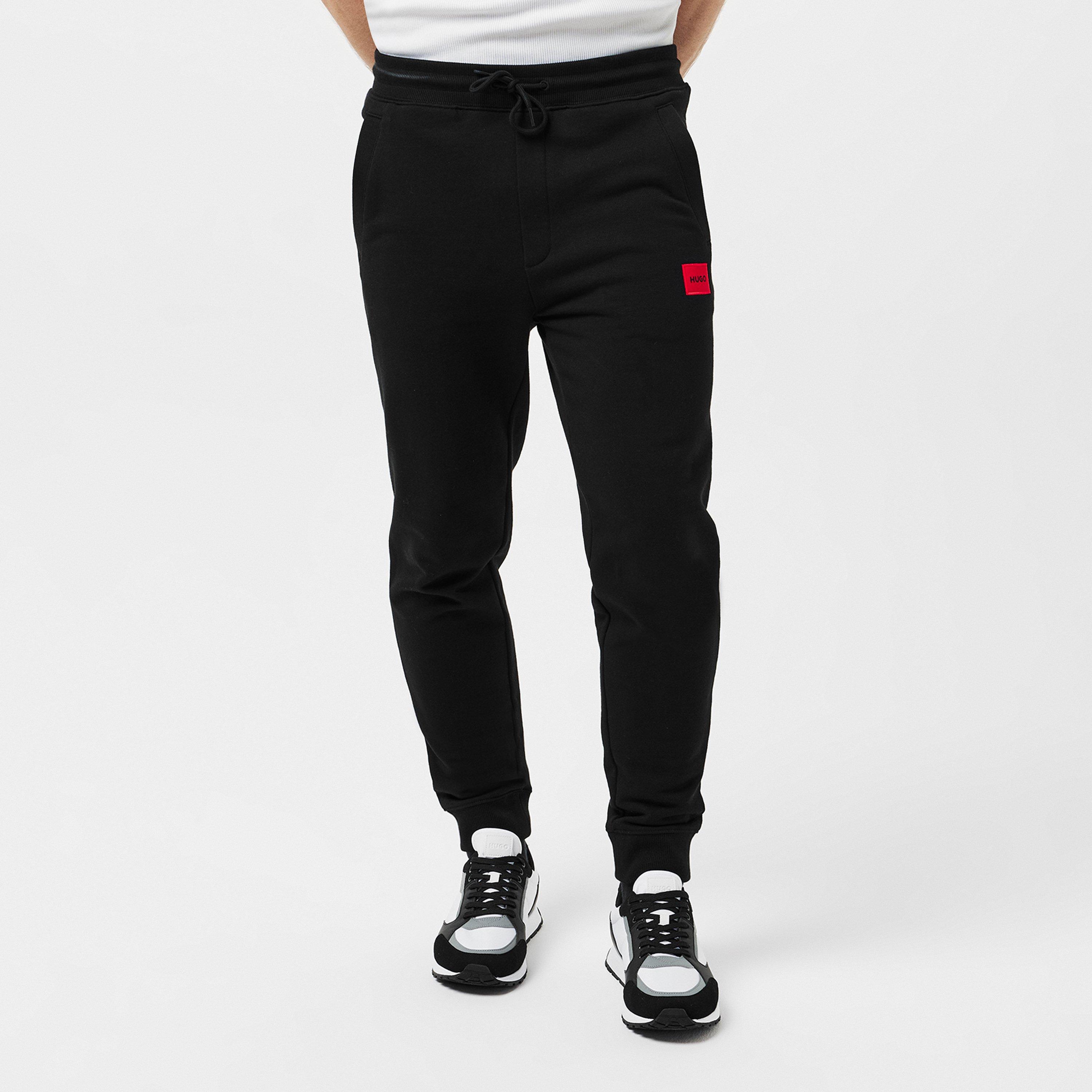 Black 001 - Hugo - Doak Closed Hem Jogging Bottoms - 3