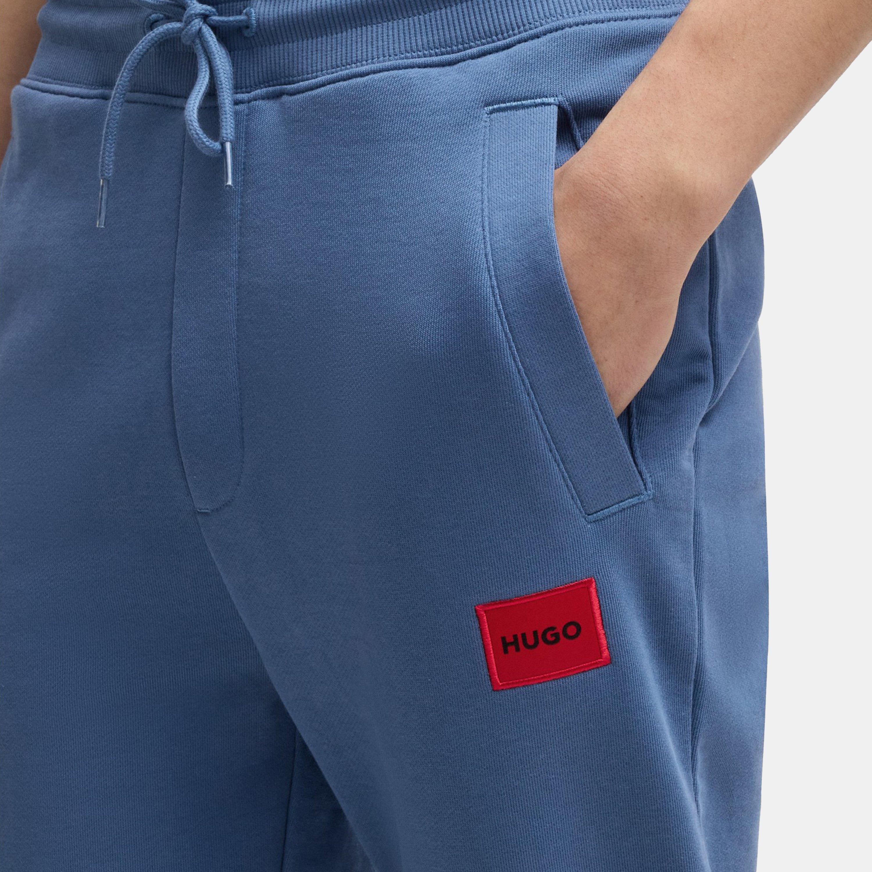 Open Blue - Hugo - Mens HUGO Doak Closed Hem Jogging Bottoms with Logo Detail - 4