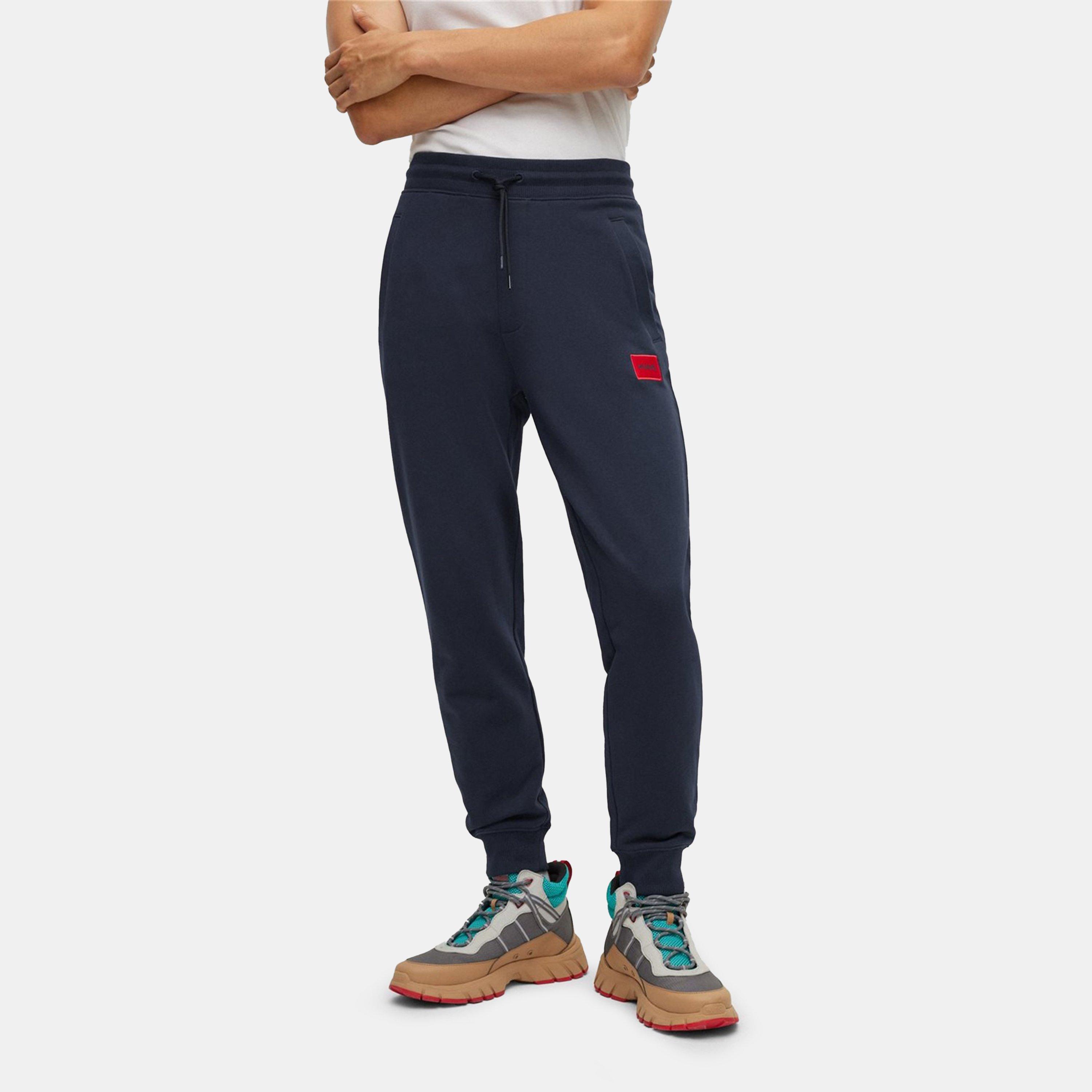 Marineblau 405 - Hugo - Mens HUGO Doak Closed Hem Jogging Bottoms with Logo Detail - 3