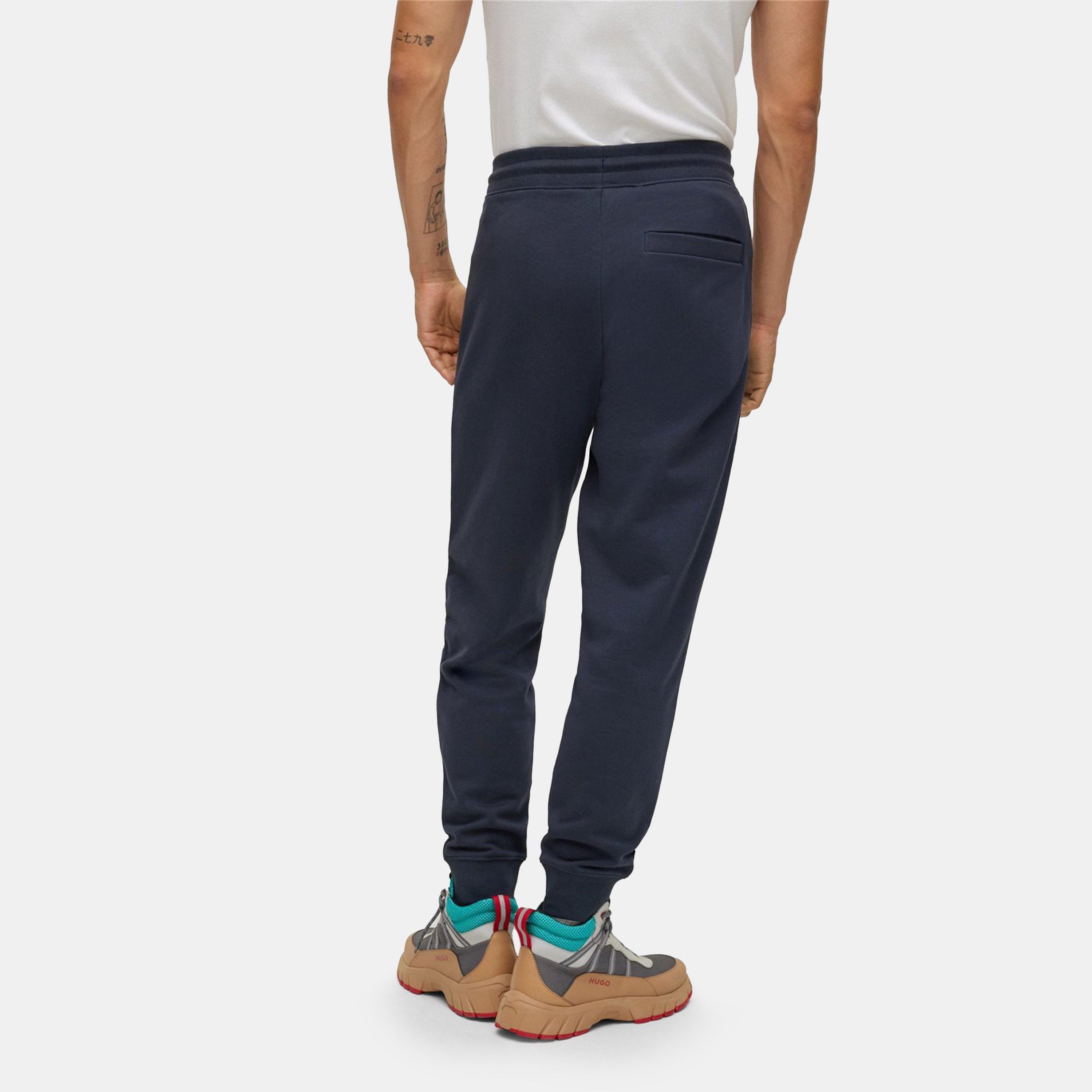 Marineblau 405 - Hugo - Mens HUGO Doak Closed Hem Jogging Bottoms with Logo Detail - 4