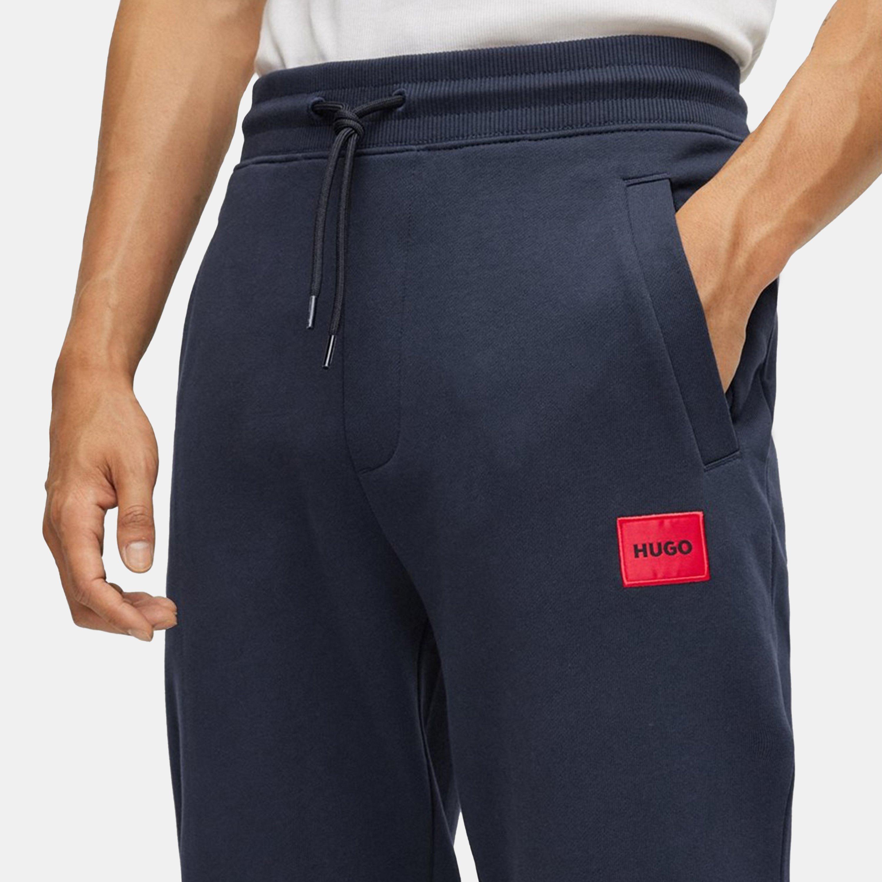 Marineblau 405 - Hugo - Mens HUGO Doak Closed Hem Jogging Bottoms with Logo Detail - 5