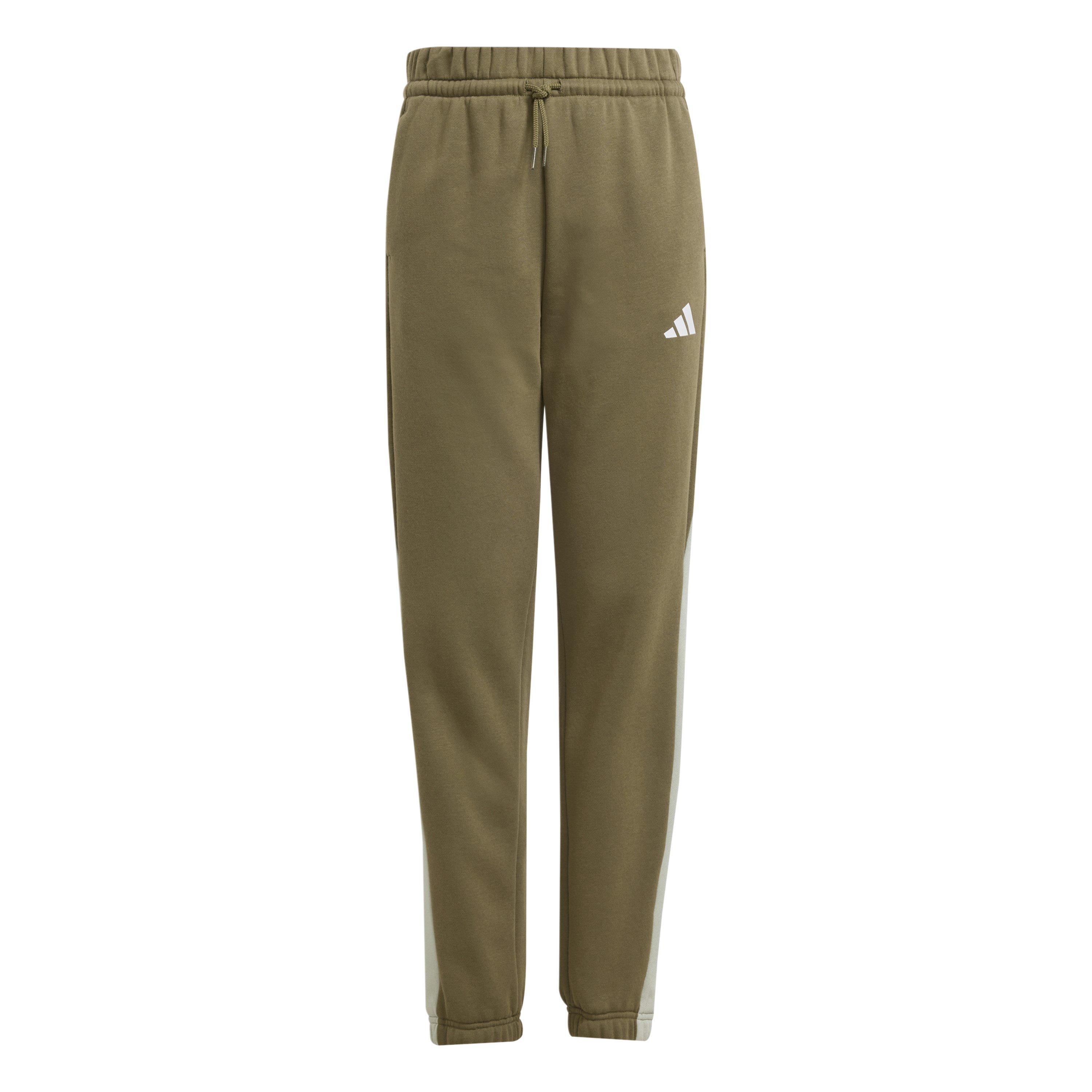 Olve/Slvr/Wht - adidas - Unisex Kids' Closed Hem Fleece Joggers - 1