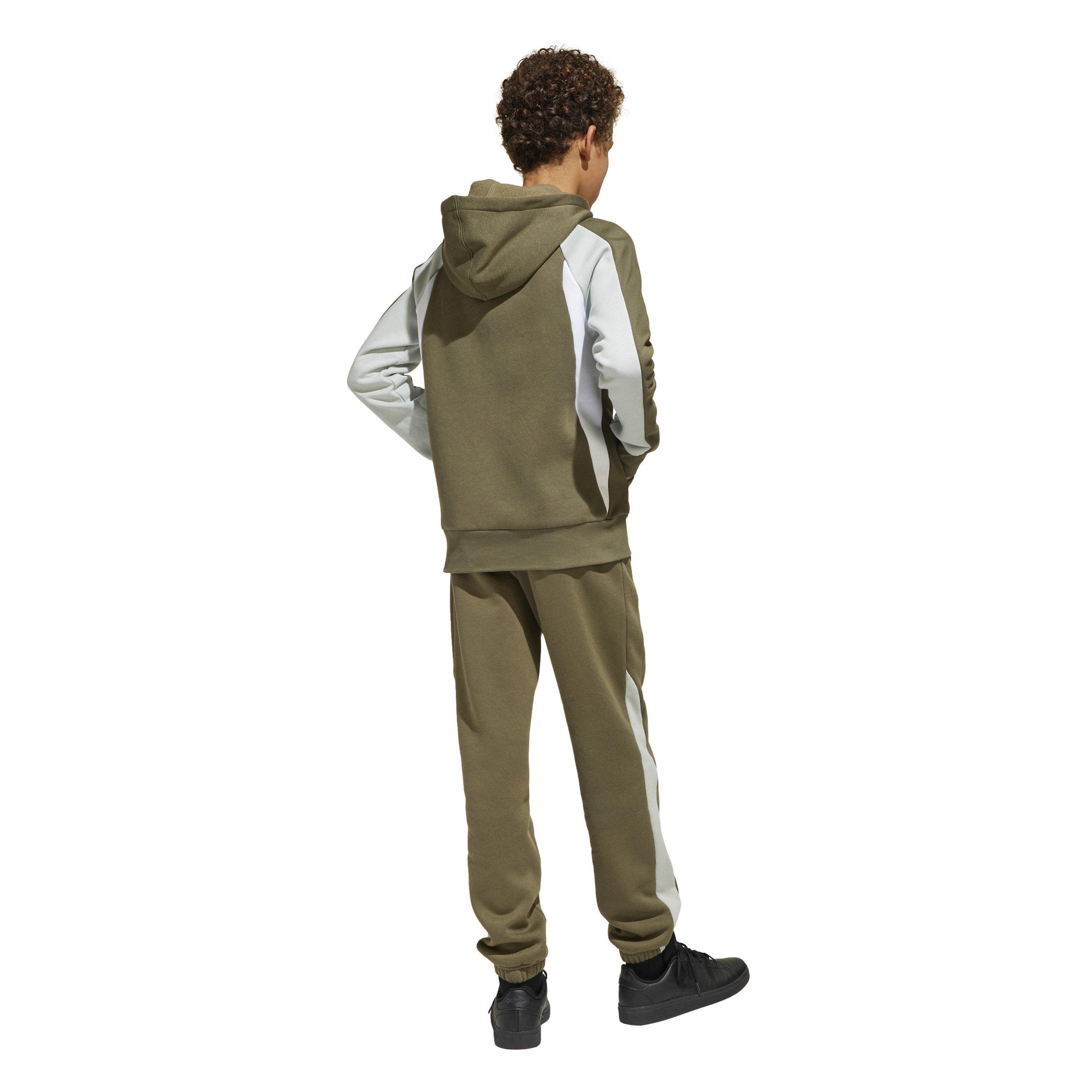 Olve/Slvr/Wht - adidas - Kids' Closed Hem Fleece Joggers - 5