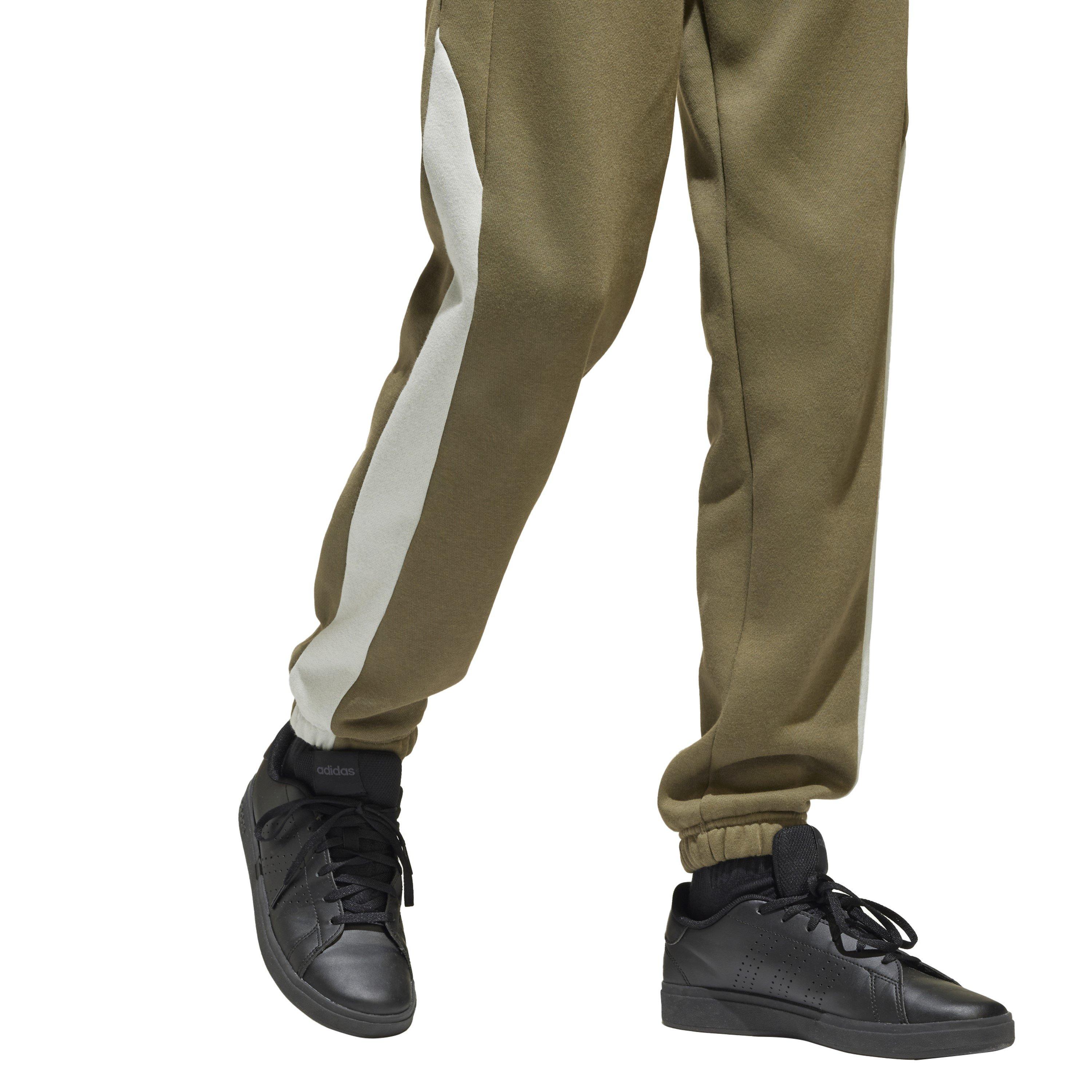 Olve/Slvr/Wht - adidas - Kids' Closed Hem Fleece Joggers - 8