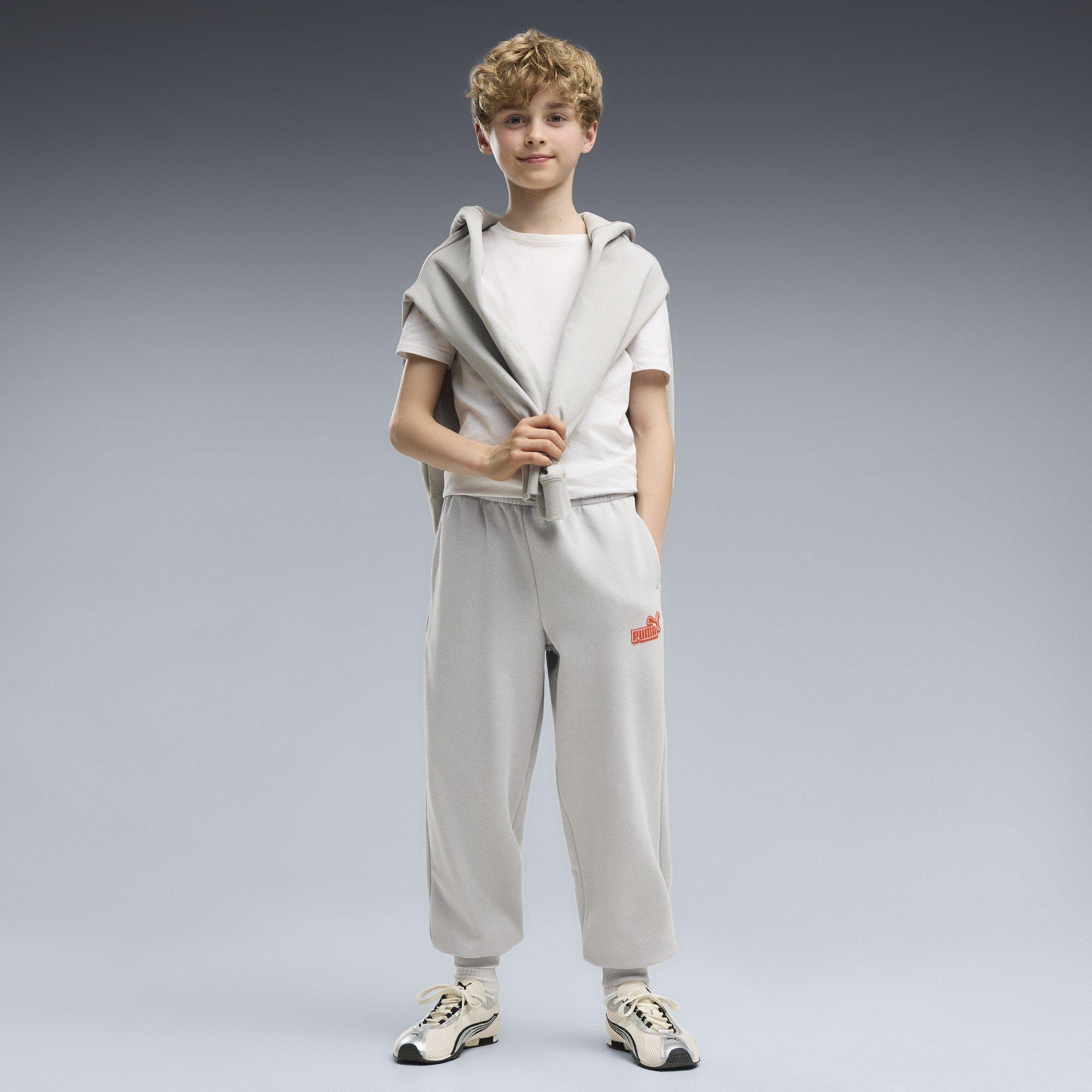 Cinzento - Puma - Puma Lab Logo Pant Jn64 - 5
