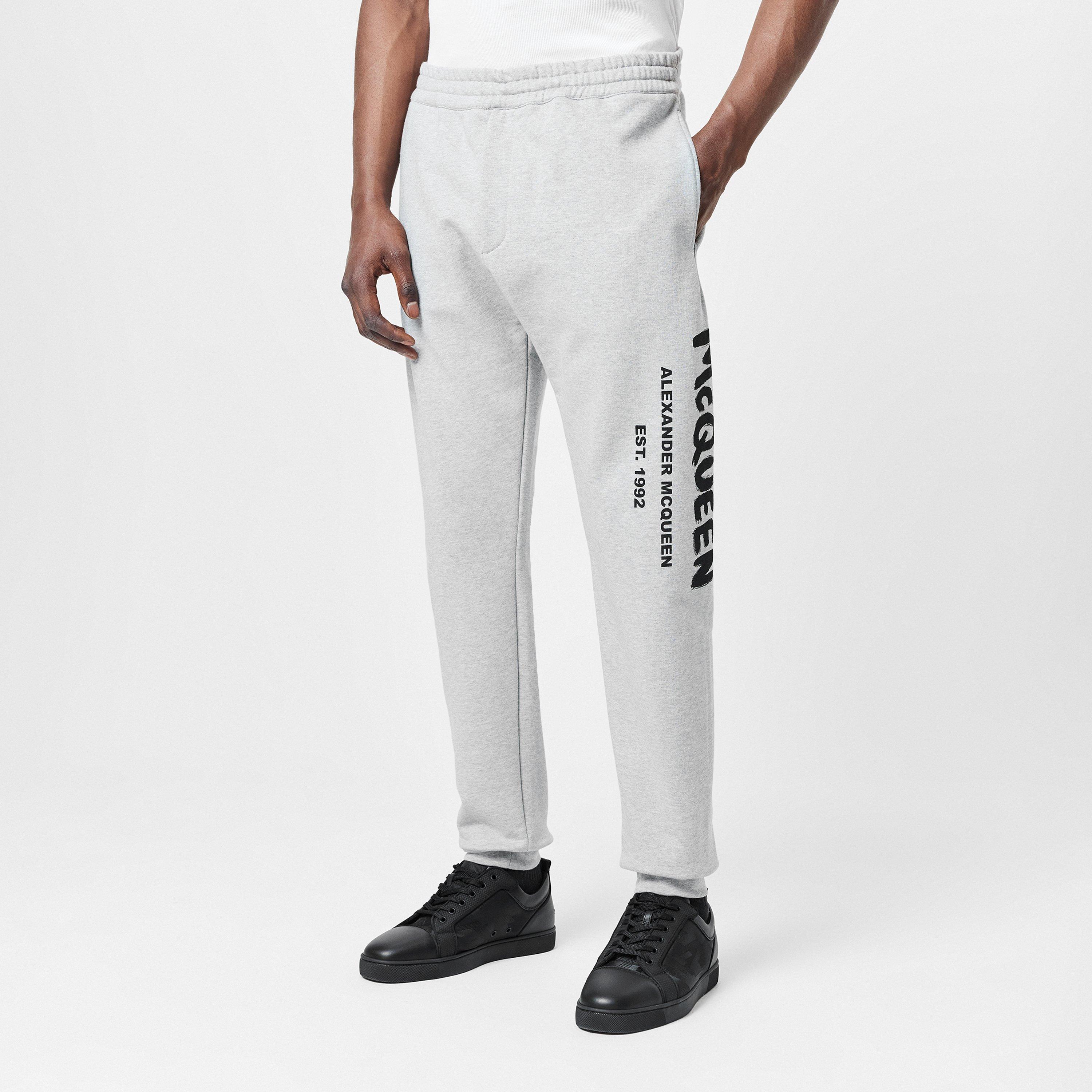Grey/Black 0902 - Alexander McQueen - Graffiti Joggers - 3