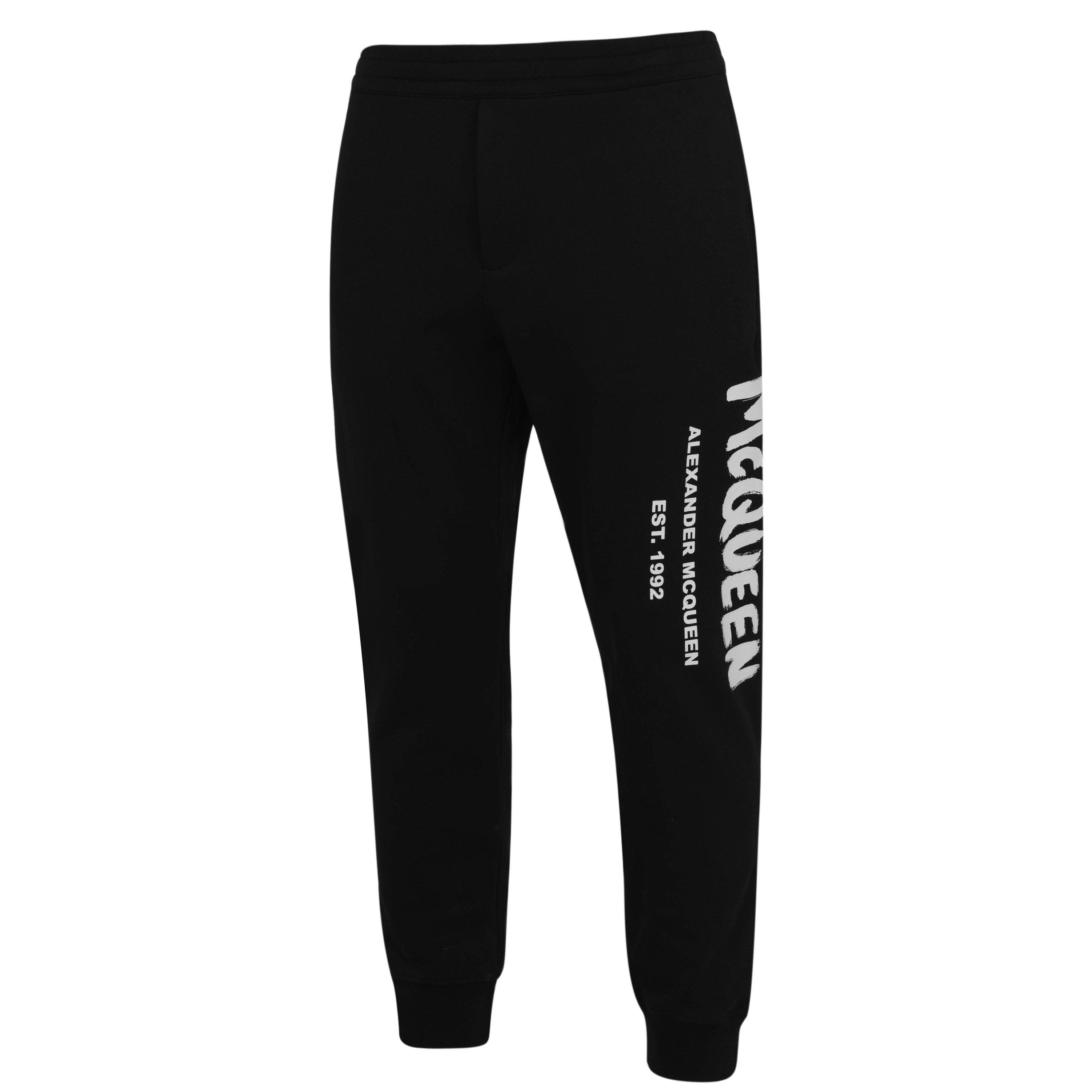 Black/Wht 0901 - Alexander McQueen - Graffiti Joggers - 8
