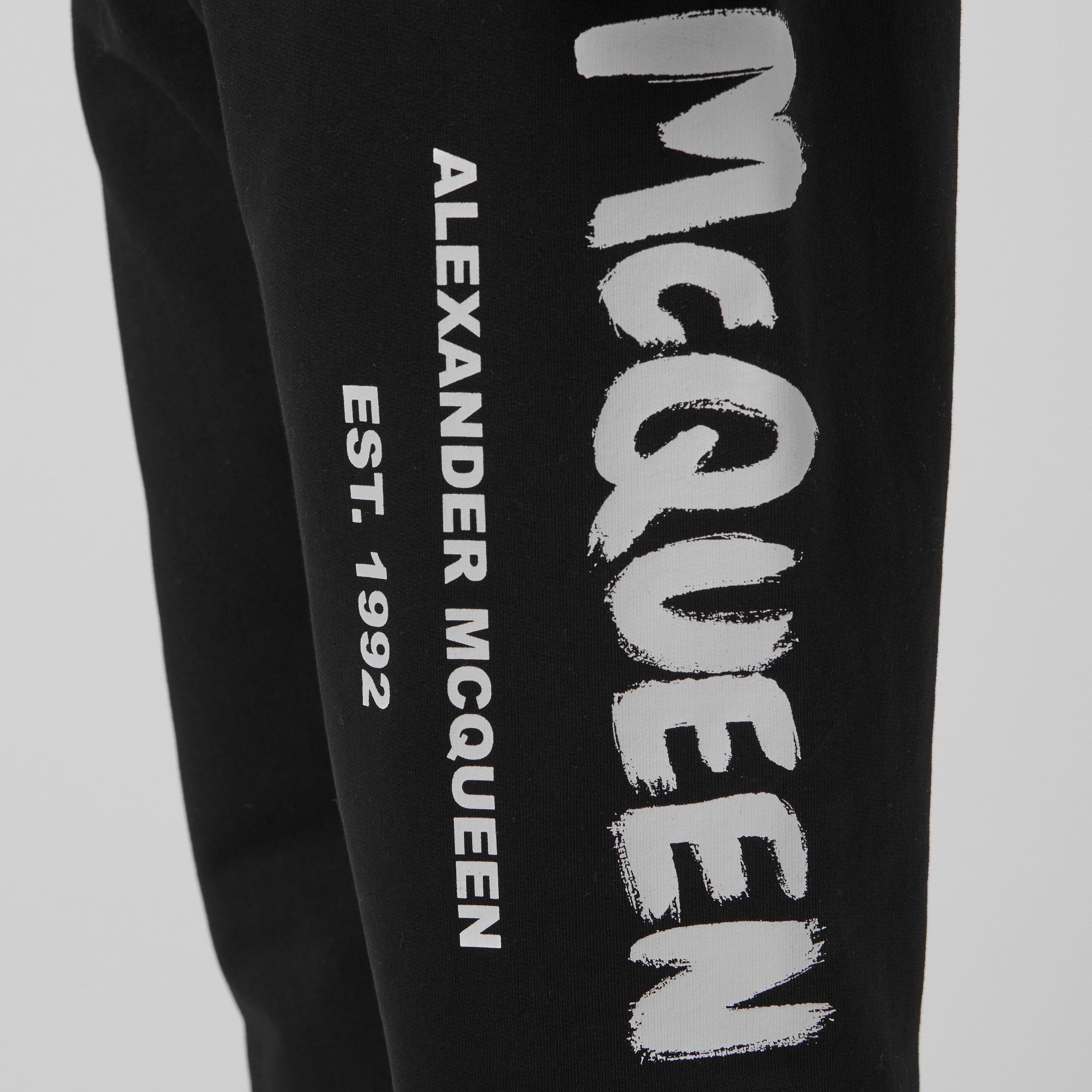 Black/Wht 0901 - Alexander McQueen - Graffiti Joggers - 5