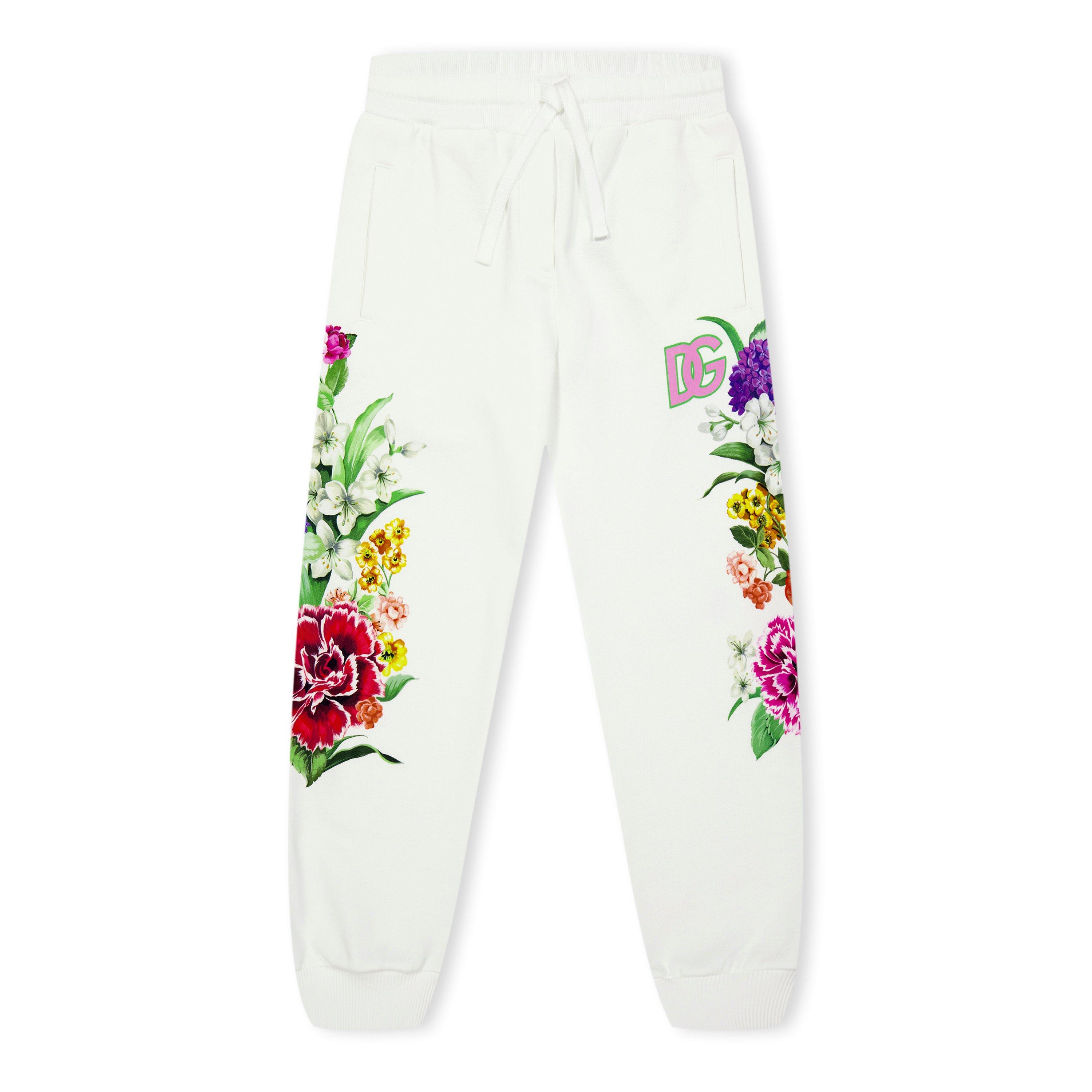 Multi HA5KU - Dolce and Gabbana - Flower Fleece Jogging Bottoms Juniors - 1