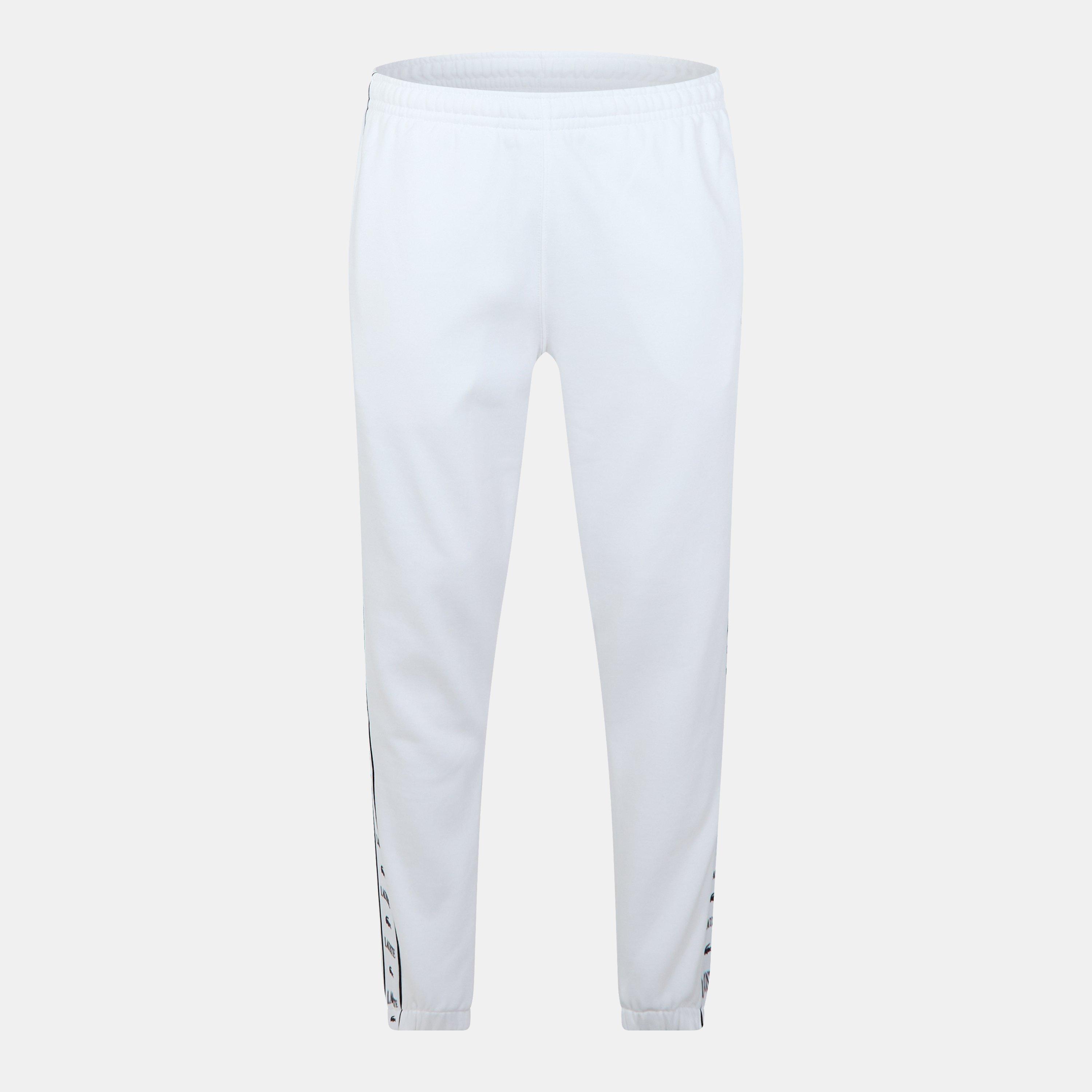 Lacoste Men's White Logo Fleece Joggers - 2XL