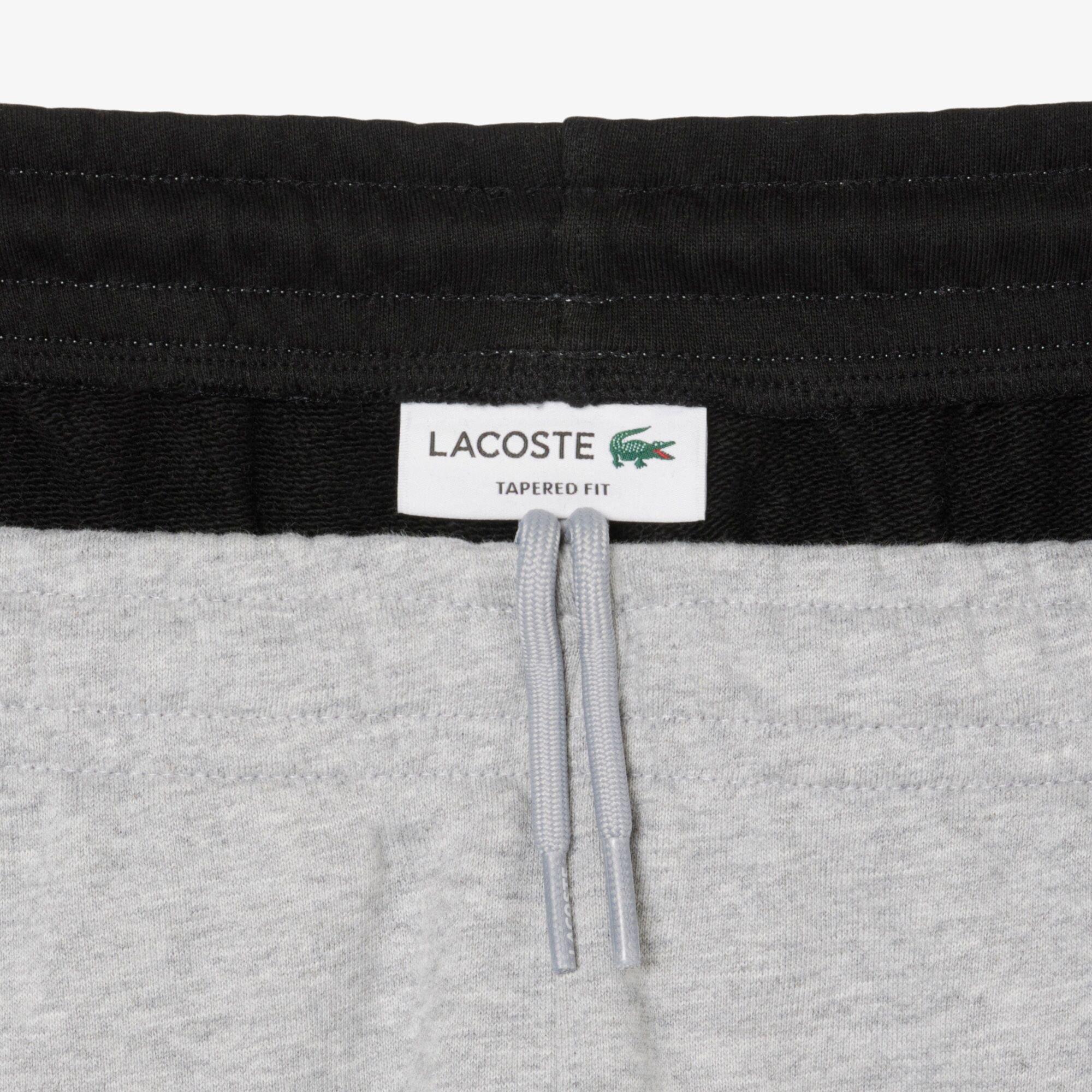 Black LY3 - Lacoste - Men's Colour Block Closed Hem Fleece Joggers - 3