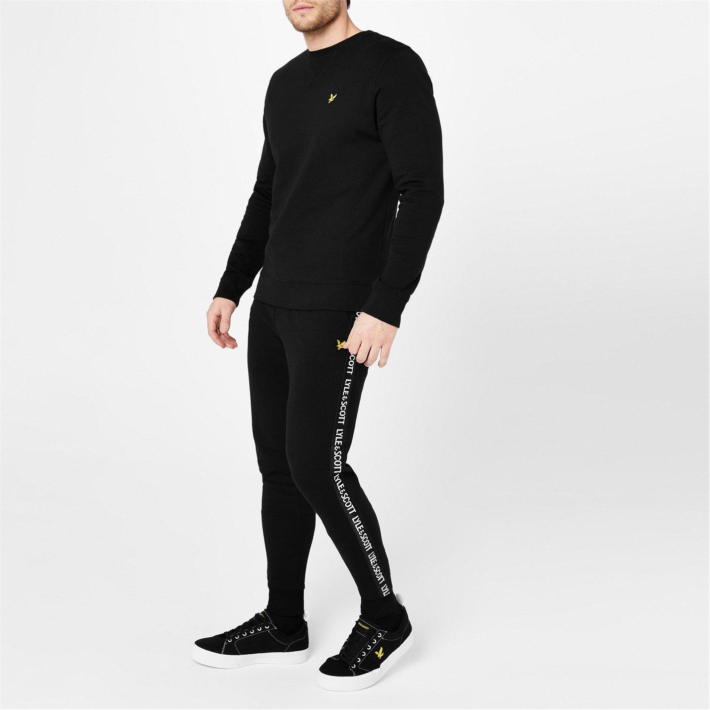 Black Z865 - Lyle and Scott - Tape Jogging Bottoms - 1