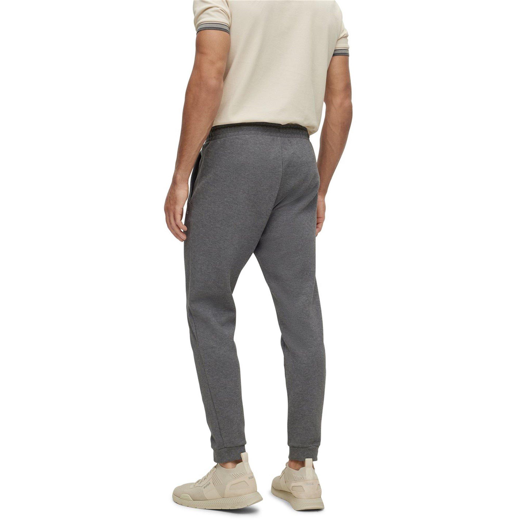 Gris 031 - Boss - Men's HadikoCurve Jog Rubberised Logo Jogging Bottoms - 4