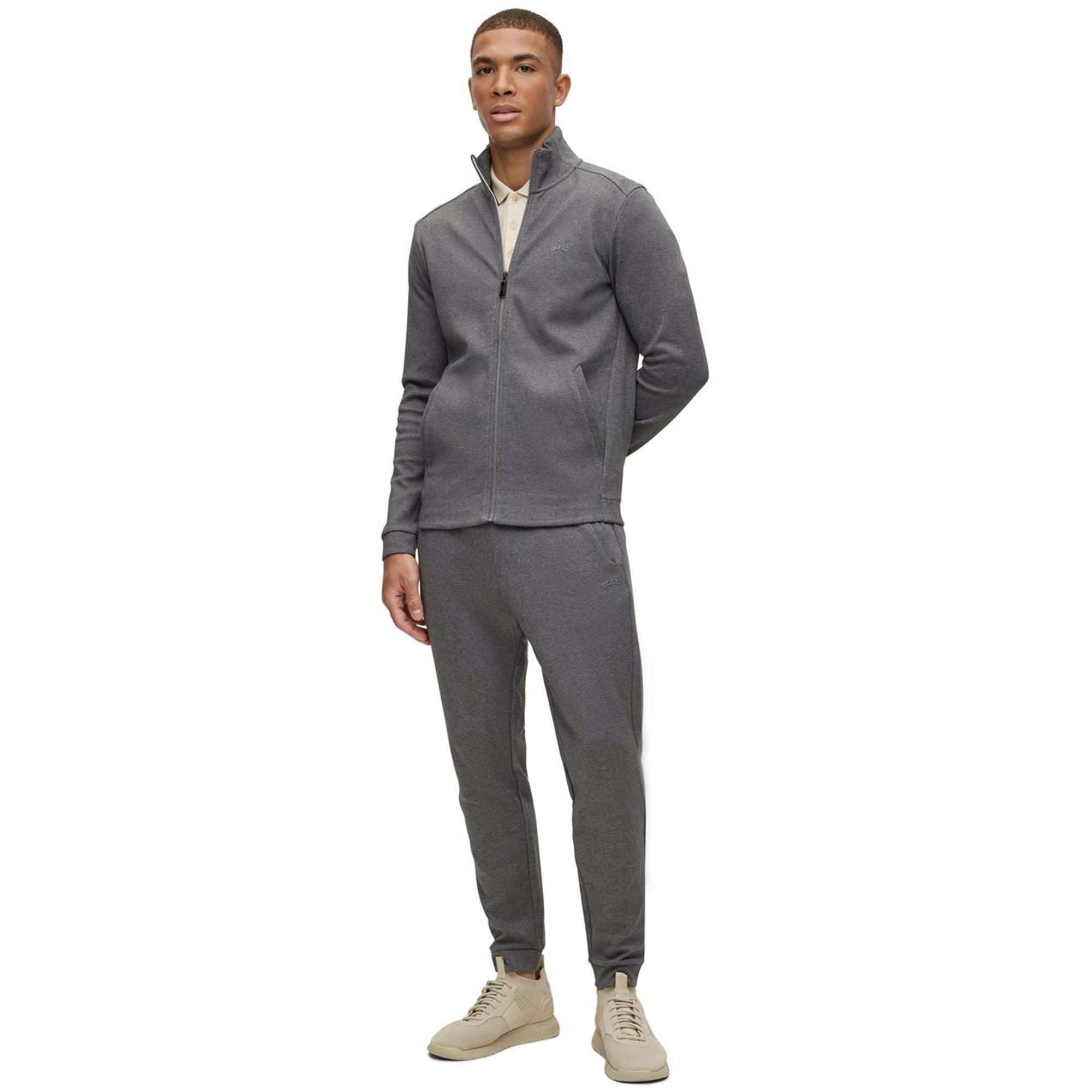 Gris 031 - Boss - Men's HadikoCurve Jog Rubberised Logo Jogging Bottoms - 7