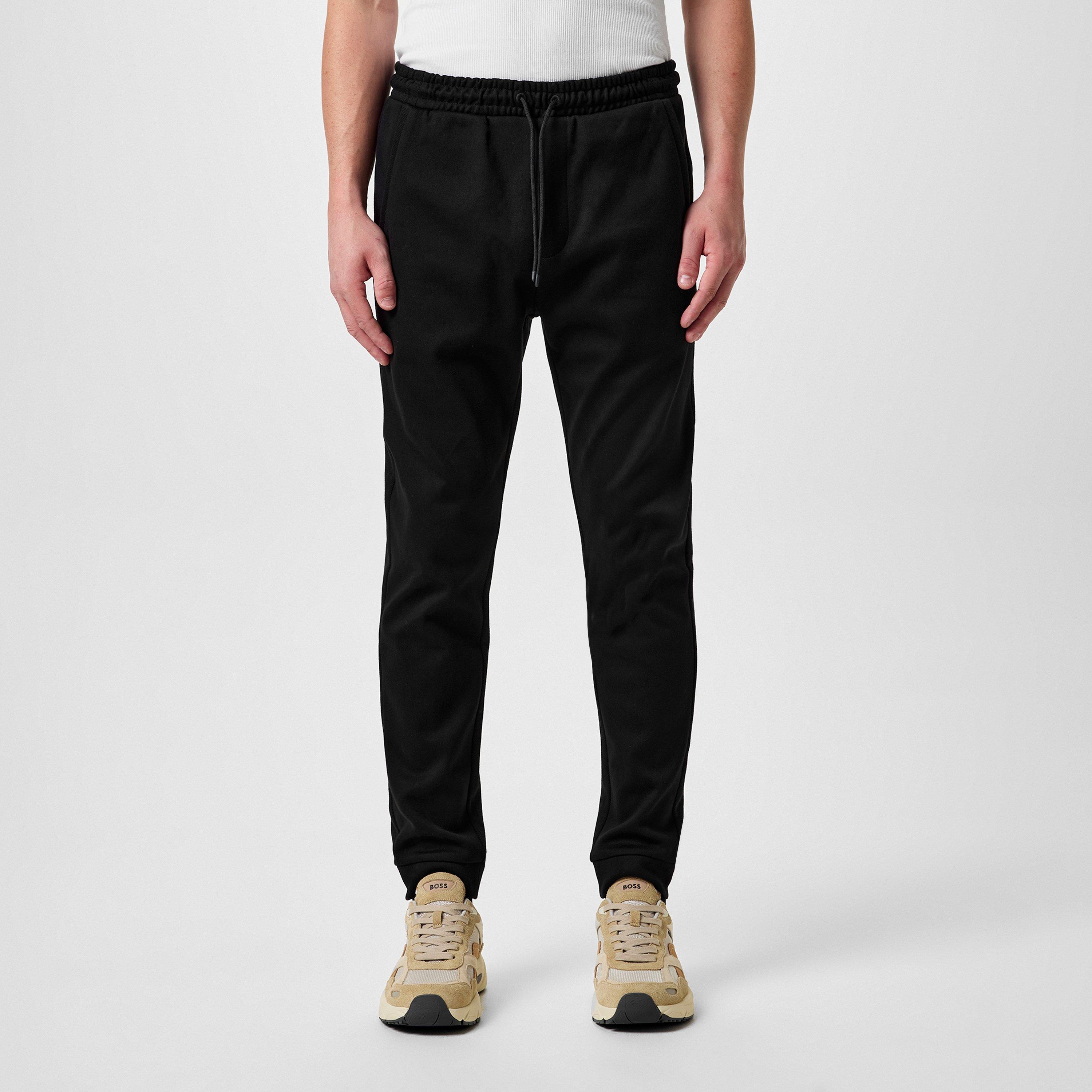 Boss Men's Hadikocurve Jog Rubberised Logo Jogging Bottoms - Black 001 - 2XL