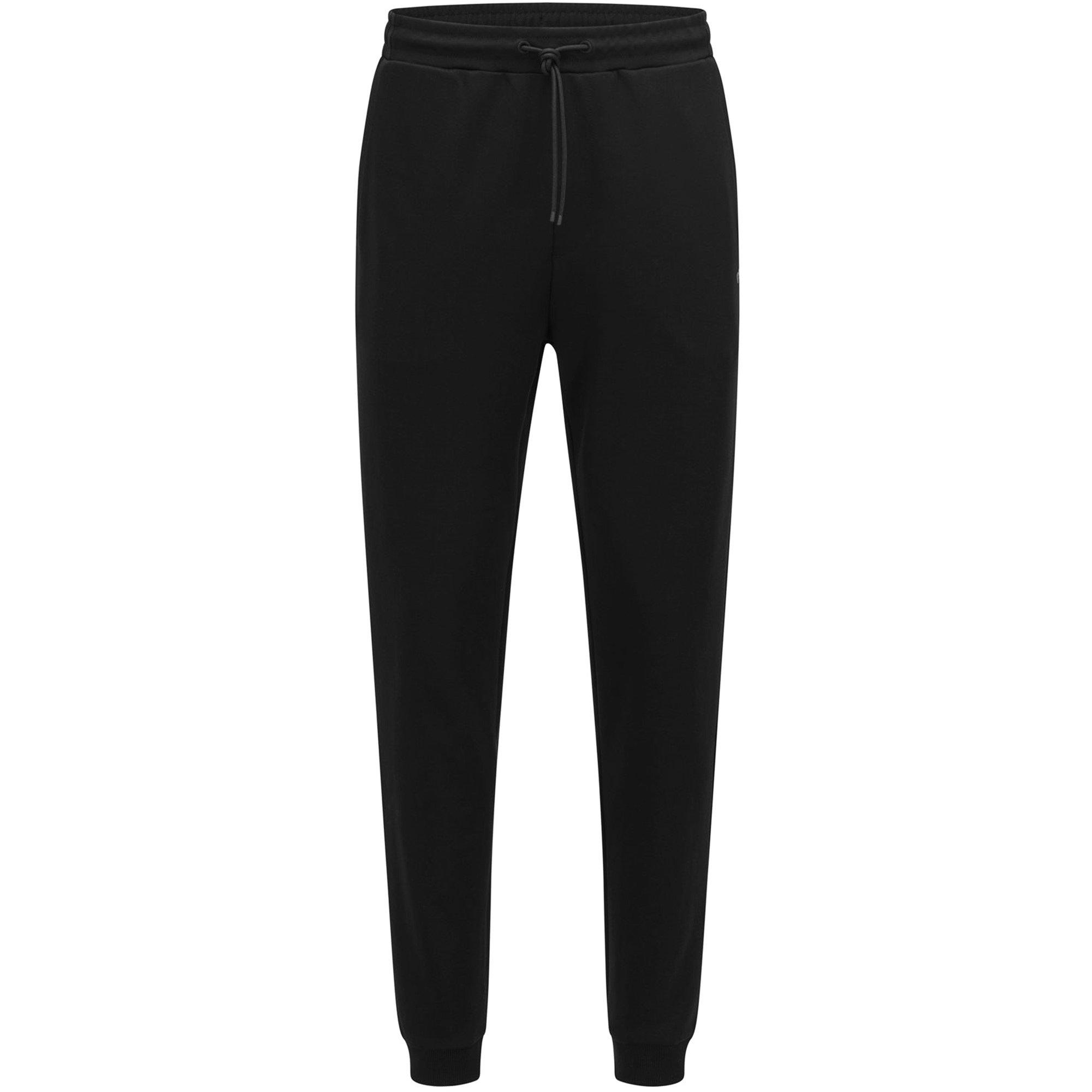 Black 001 - Boss - Men's HadikoCurve Jog Rubberised Logo Jogging Bottoms - 5