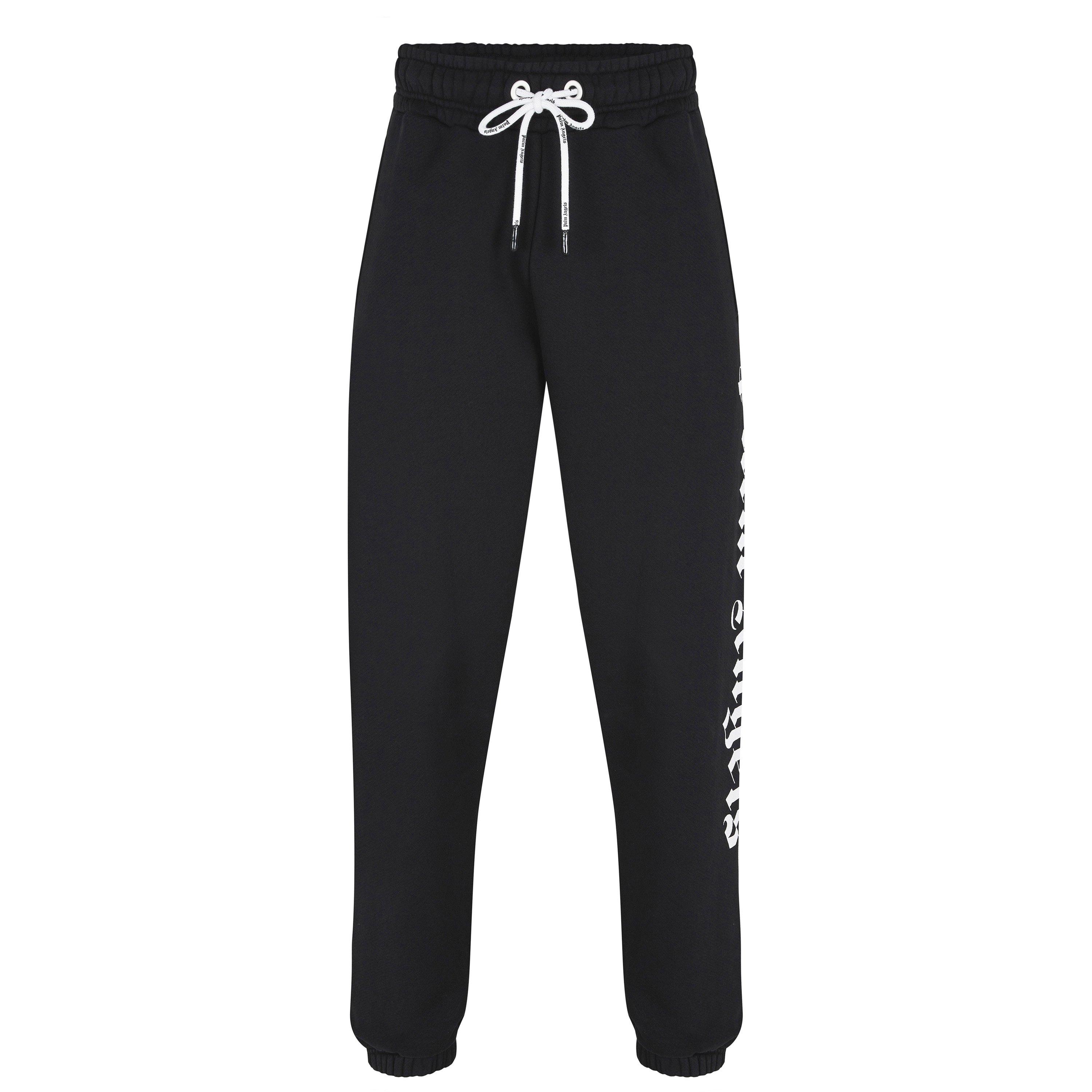 Palm Angels Side Logo Jogging Bottoms Closed Hem Fleece Jogging Bottoms Cruise Fashion