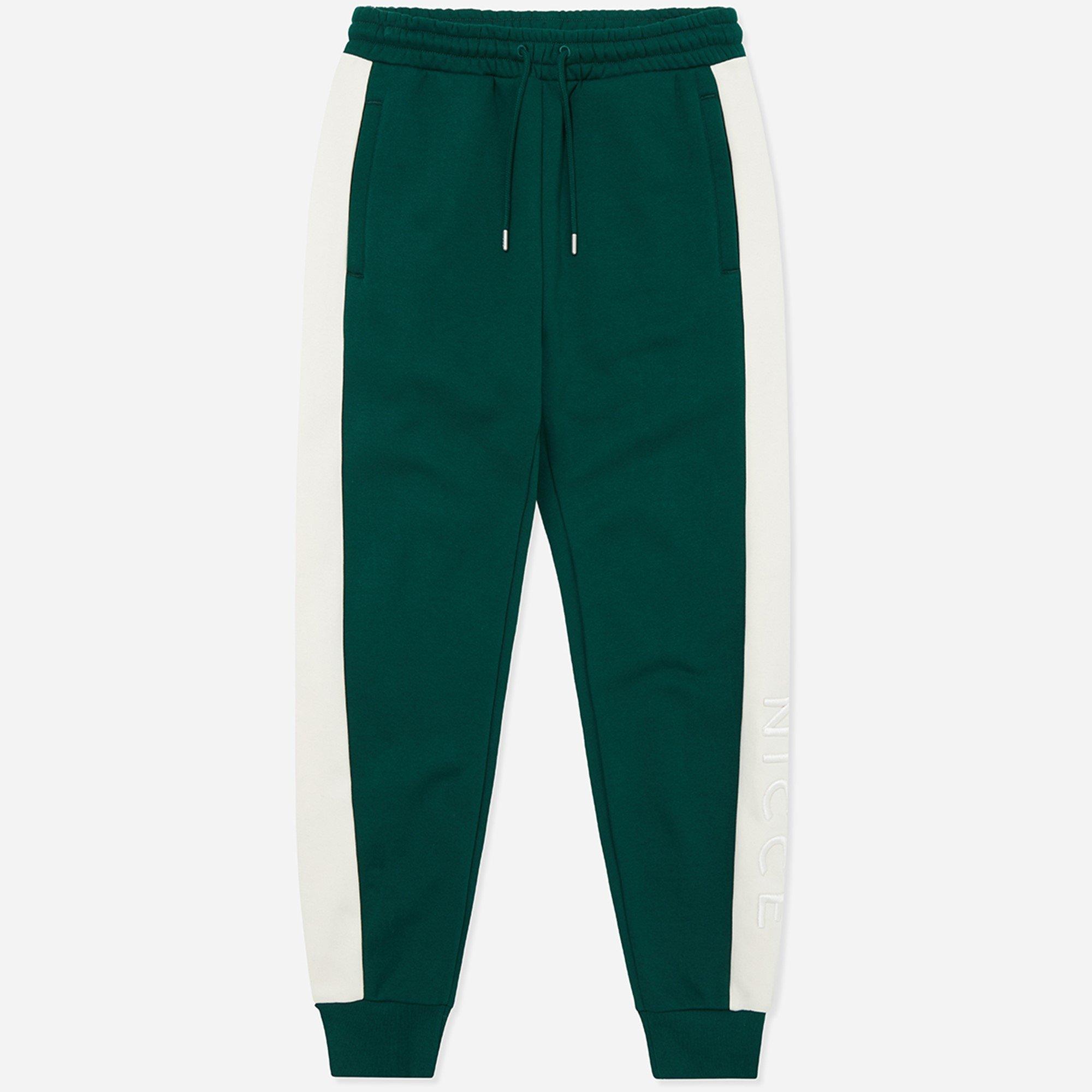 Green/White - Nicce - Mercury Stripe Jogging Bottoms Mens - 1