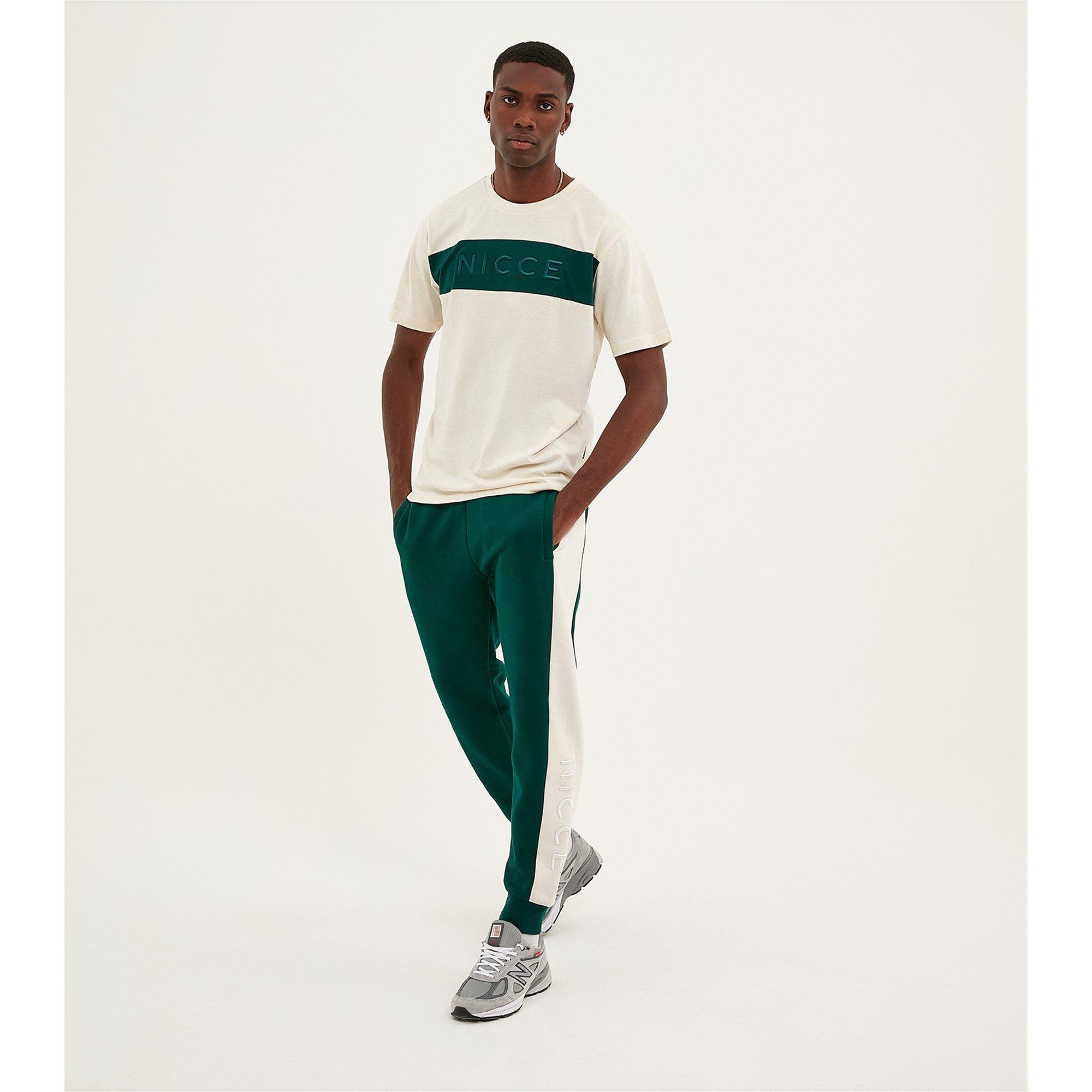 Green/White - Nicce - Nicce Mercury Stripe Jogging Bottoms Mens - 2