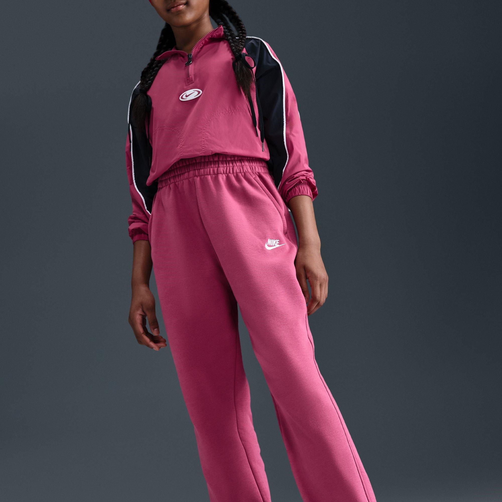 SWEET BEET/SWEE - Nike - Sportswear Club Fleece Big Kids' (Girls') Loose Pants - 11