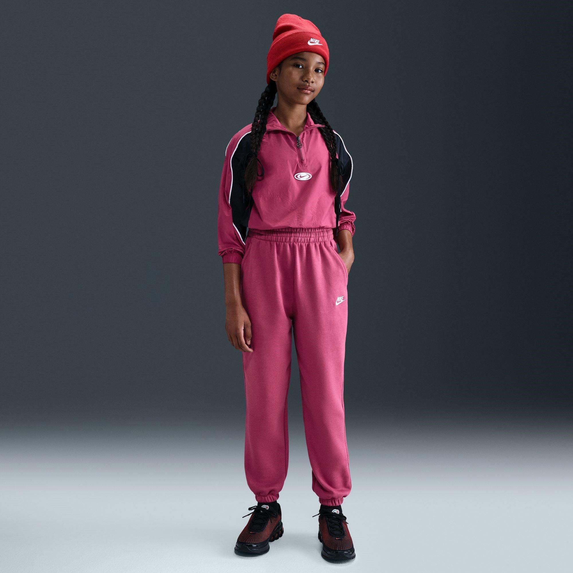 SWEET BEET/SWEE - Nike - Sportswear Club Fleece Big Kids' (Girls') Loose Pants - 7