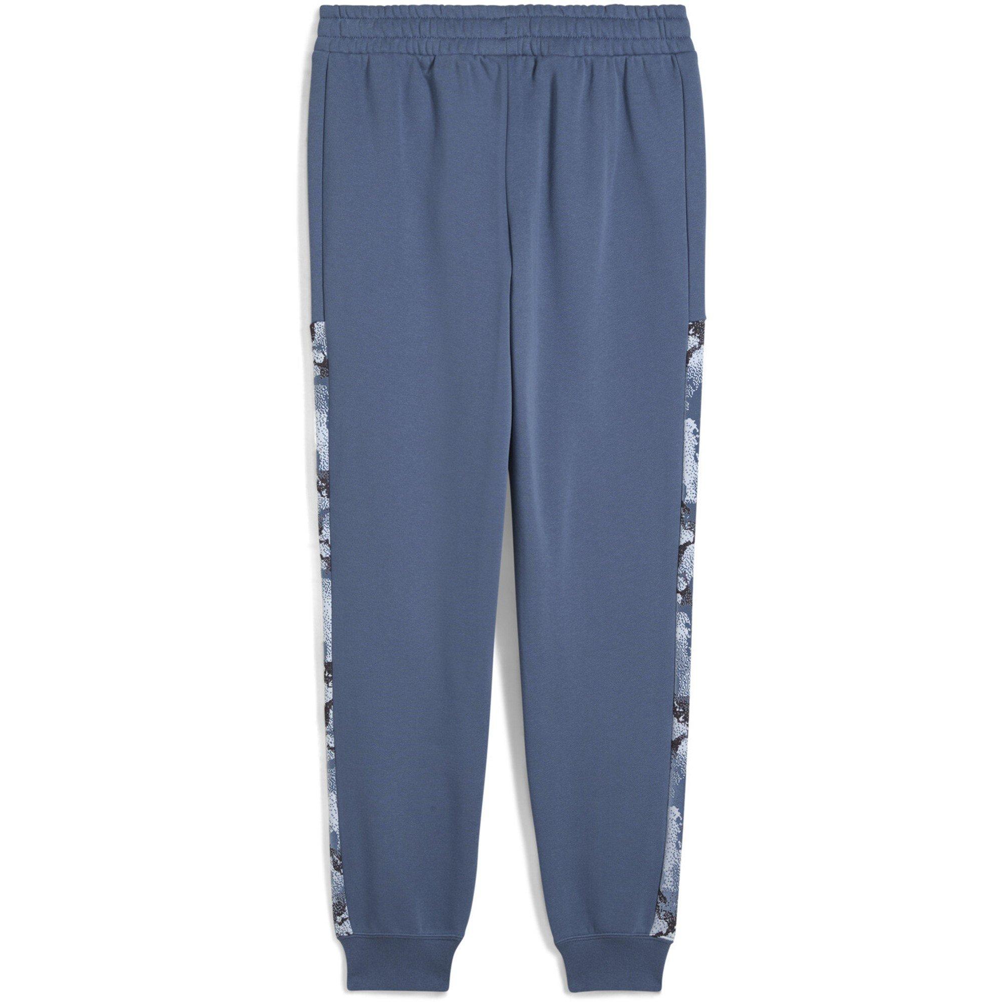 Dark Indigo - Puma - Men's Camo Fleece Closed Hem Jogging Bottoms - 2