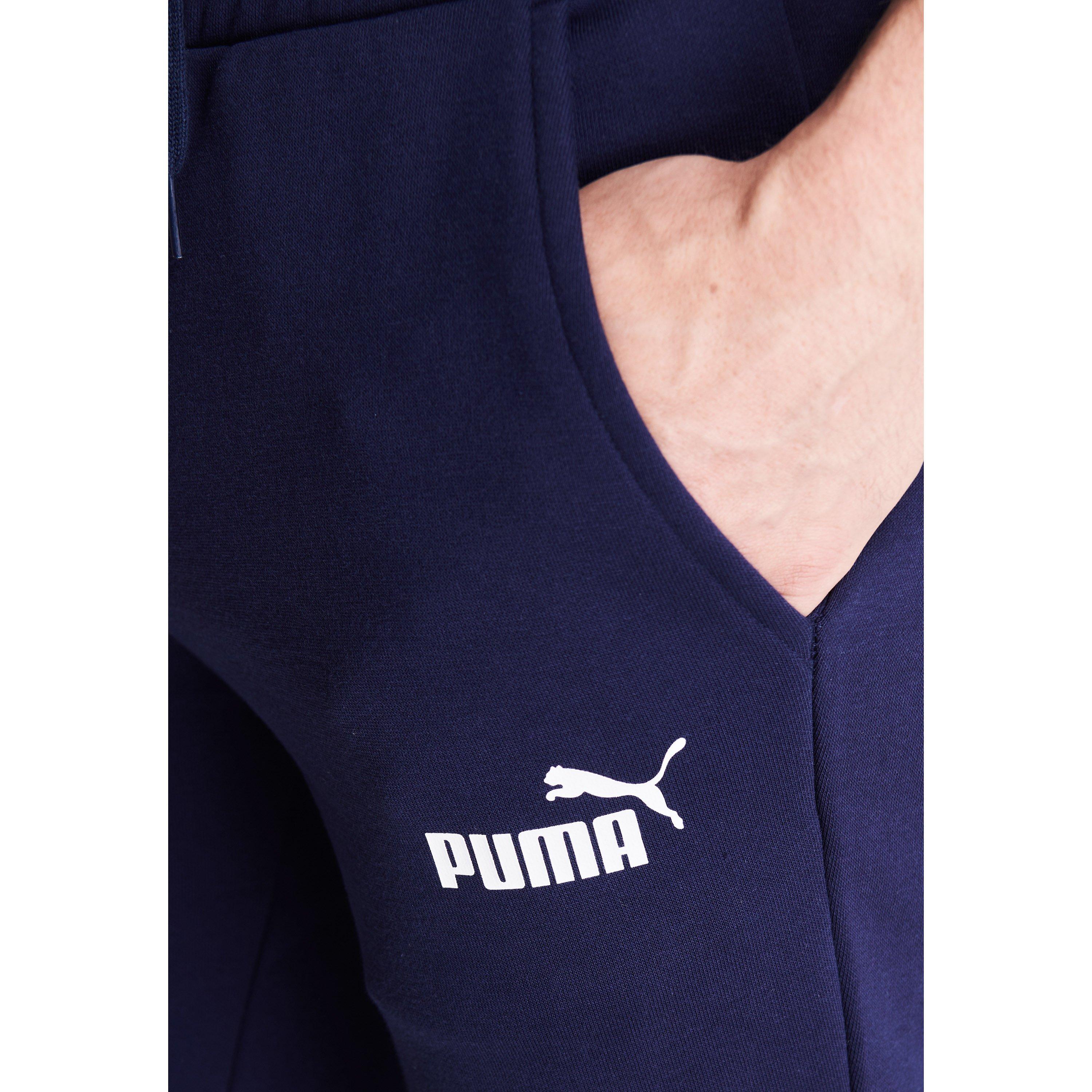 Navy/Hvid - Puma - Tapered Fleece Pants Mens - 5