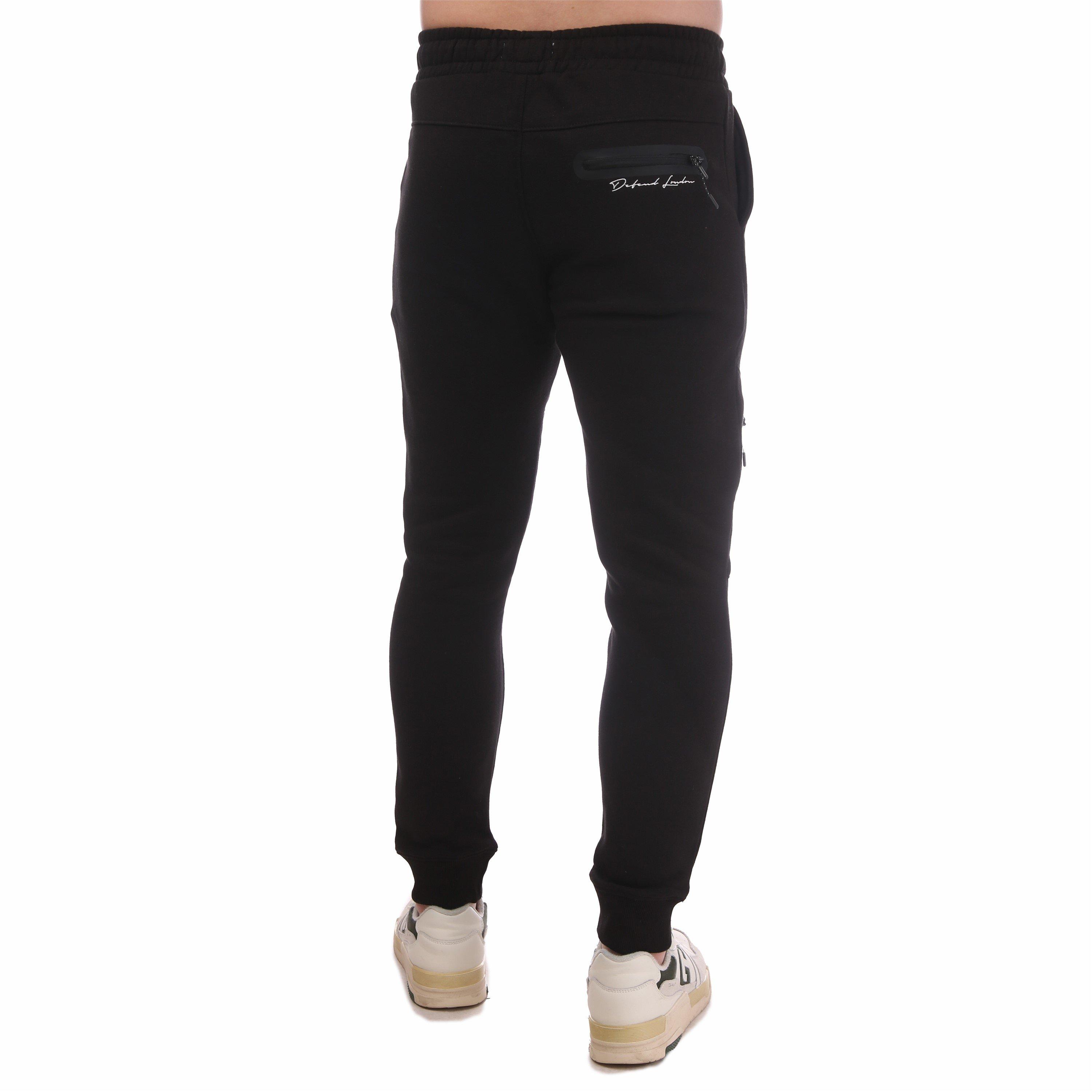 Black - DFND London - Closed Hem Fleece Joggers - 2