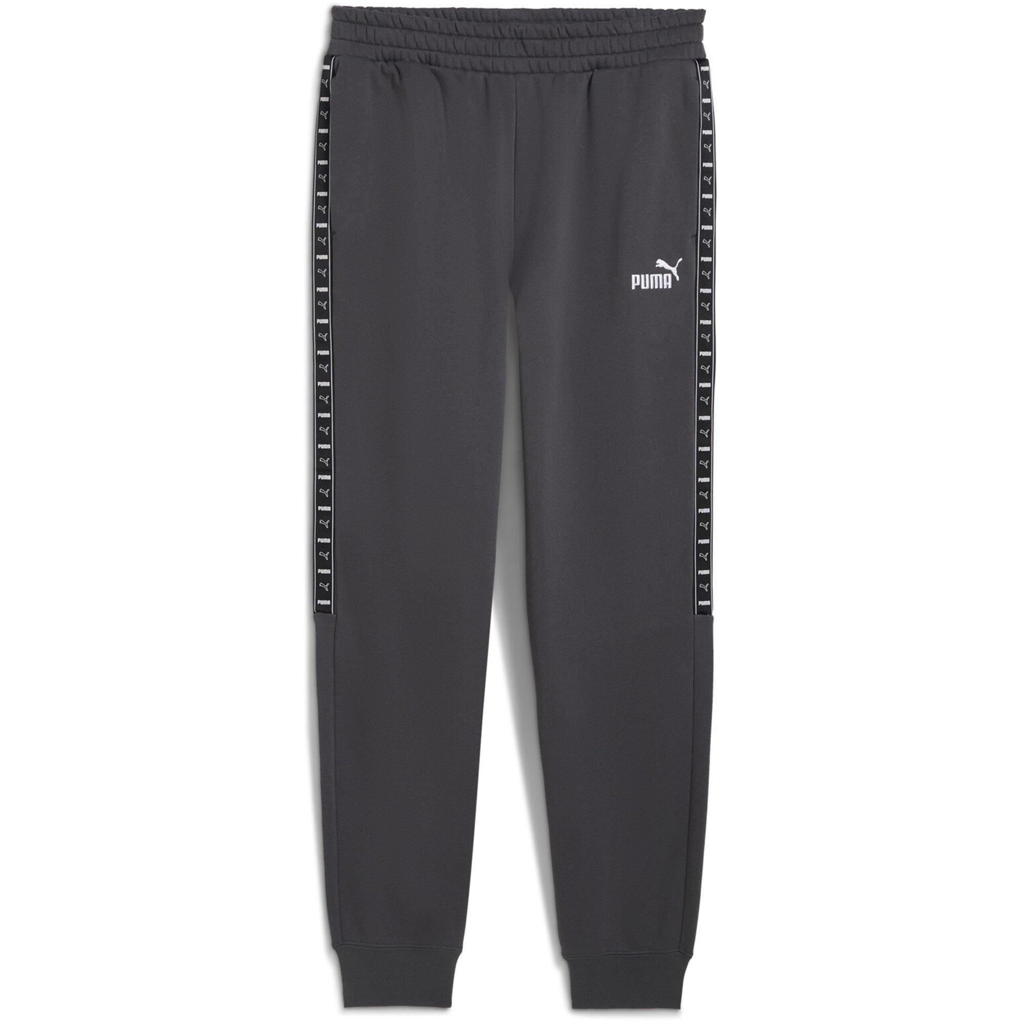Puma Men's Tape Closed Hem Fleece Joggers - Dusky Grey - XL