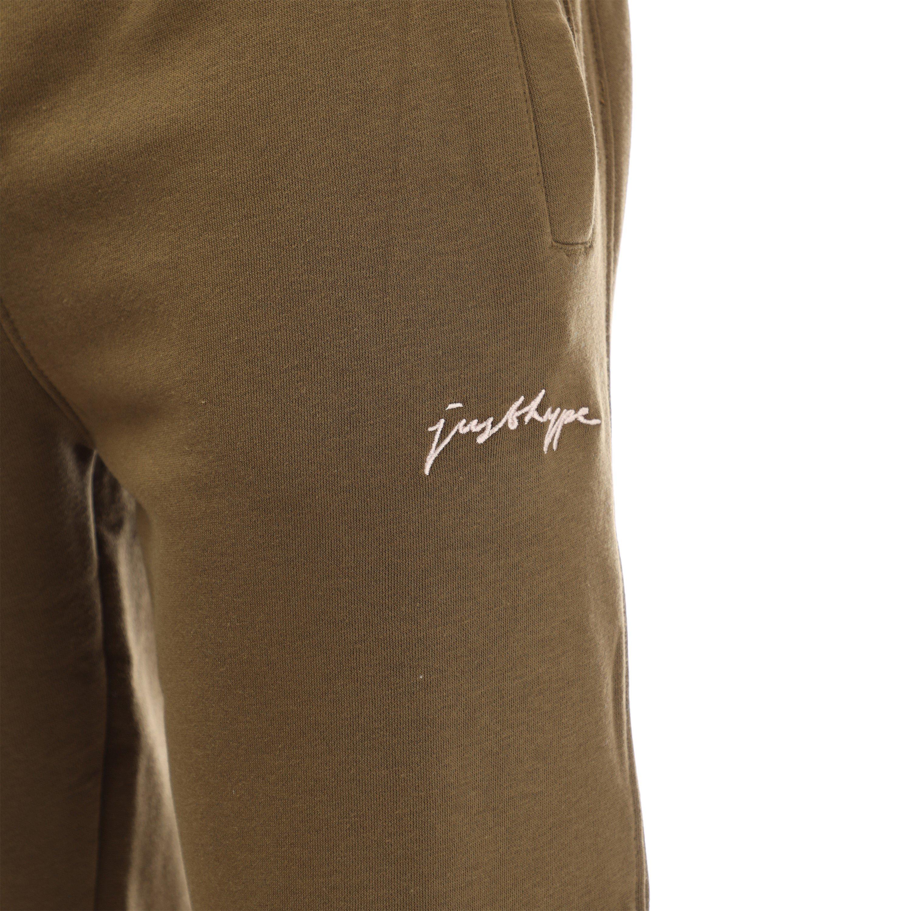 Olive - Hype - Adults Cargo Closed Hem Fleece Joggers - 3
