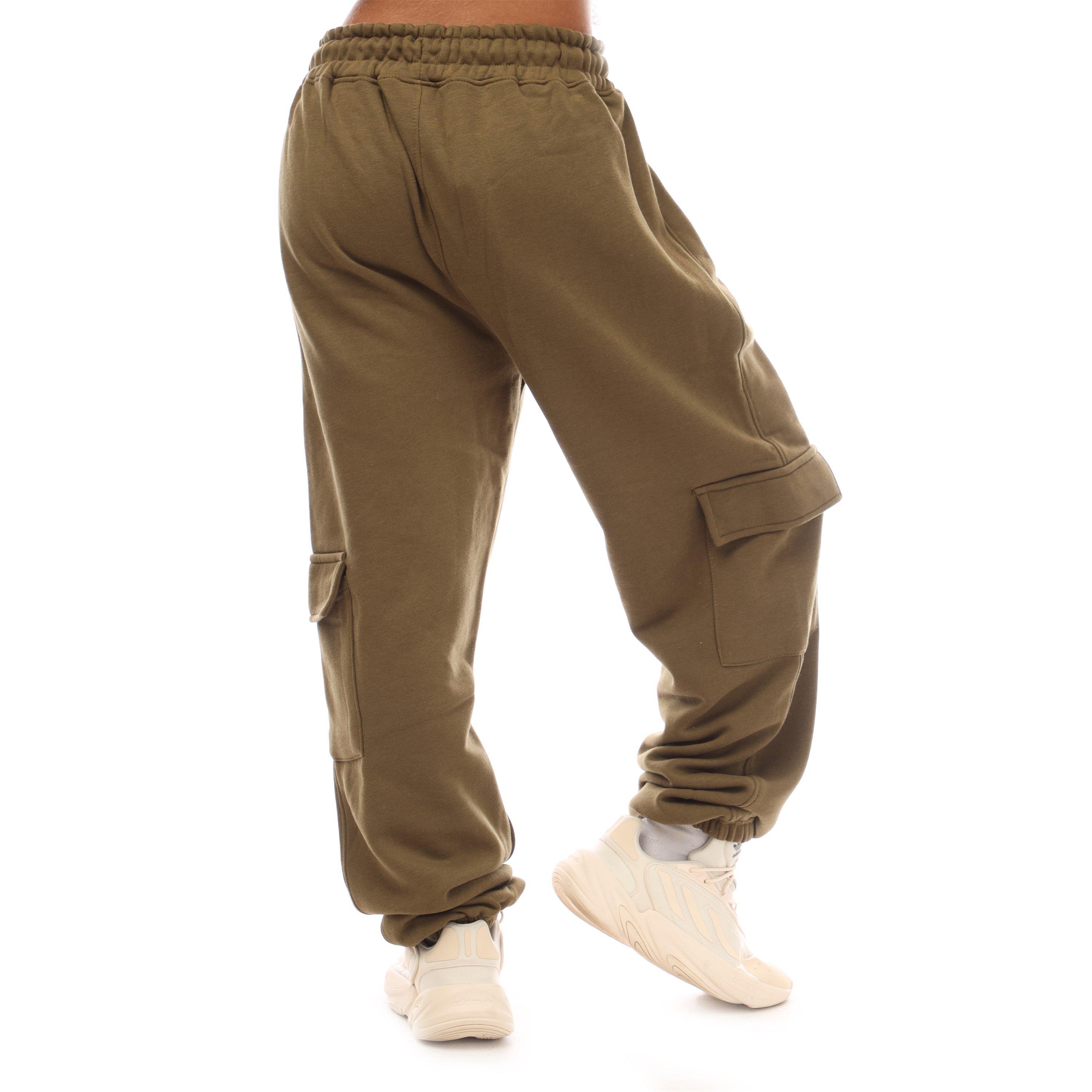 Olive - Hype - Adults Cargo Closed Hem Fleece Joggers - 5