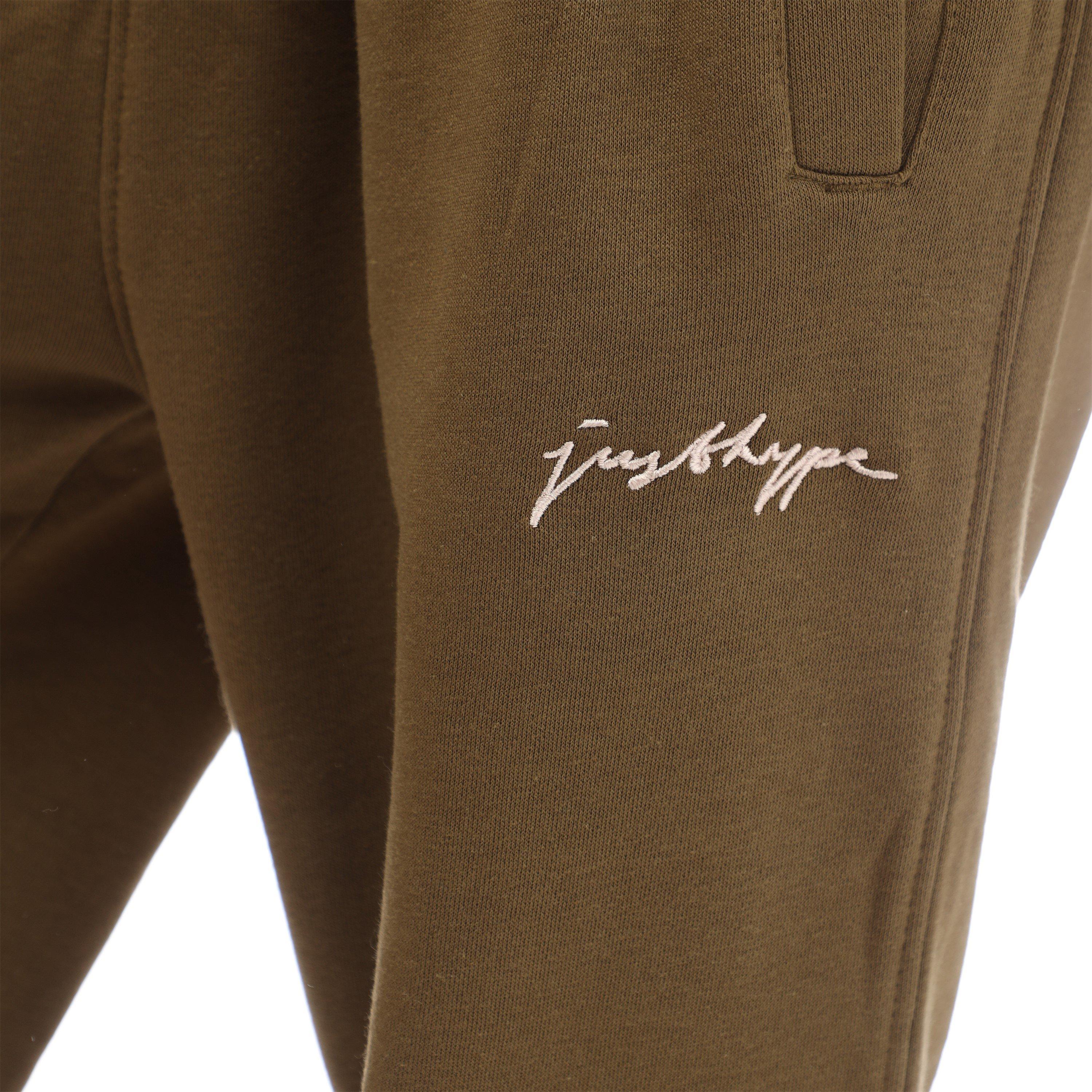 Olive - Hype - Adults Cargo Closed Hem Fleece Joggers - 6