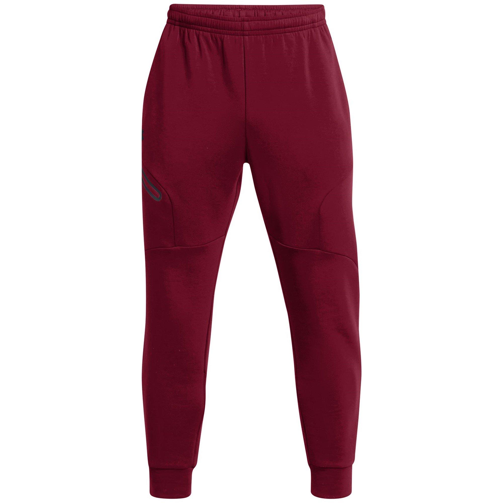 Under Armour Men's Unstoppable Closed Hem Fleece Joggers - Red - 2XL