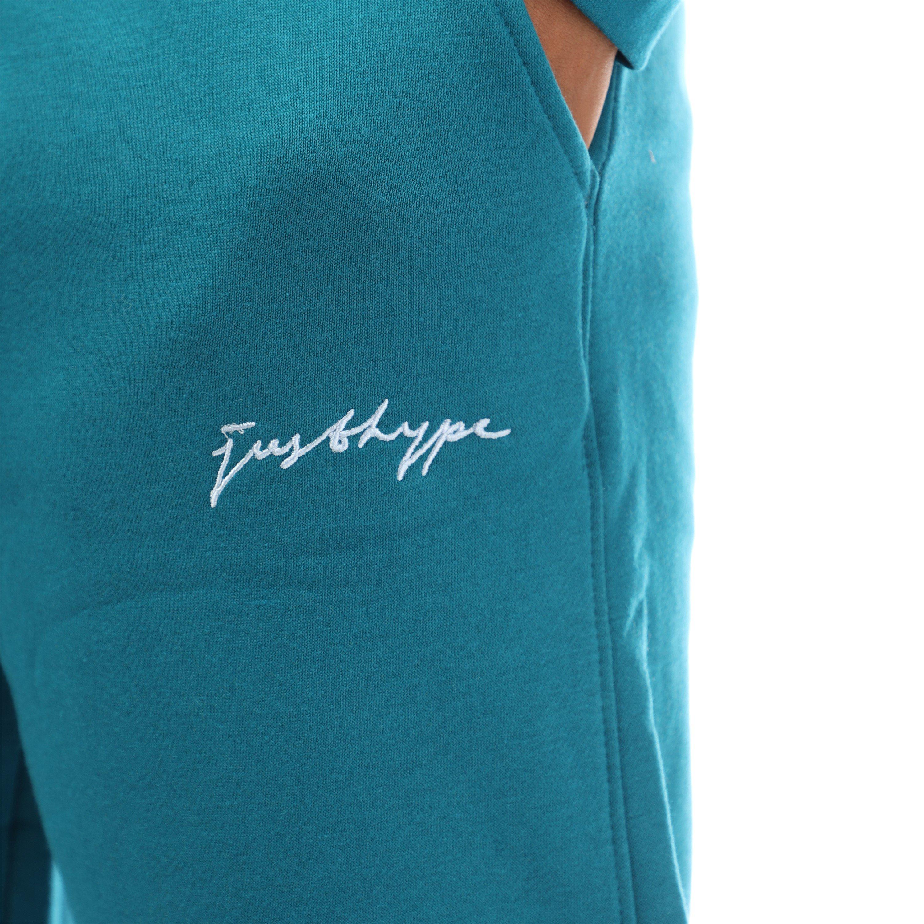 Blågrøn - Hype - Adults Closed Hem Fleece Joggers - 3