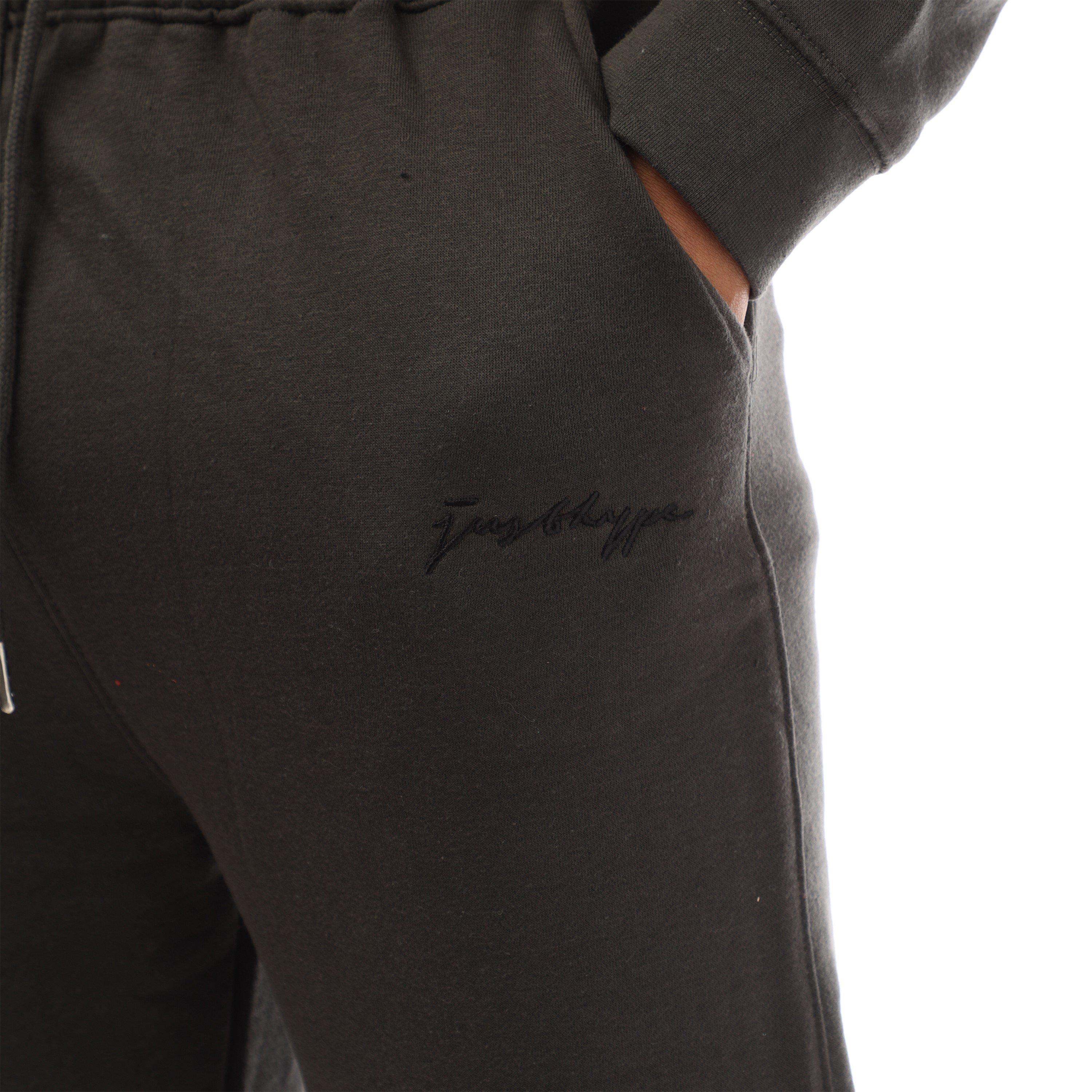 Zwart - Hype - Adults Wide Closed Hem Fleece Joggers - 3