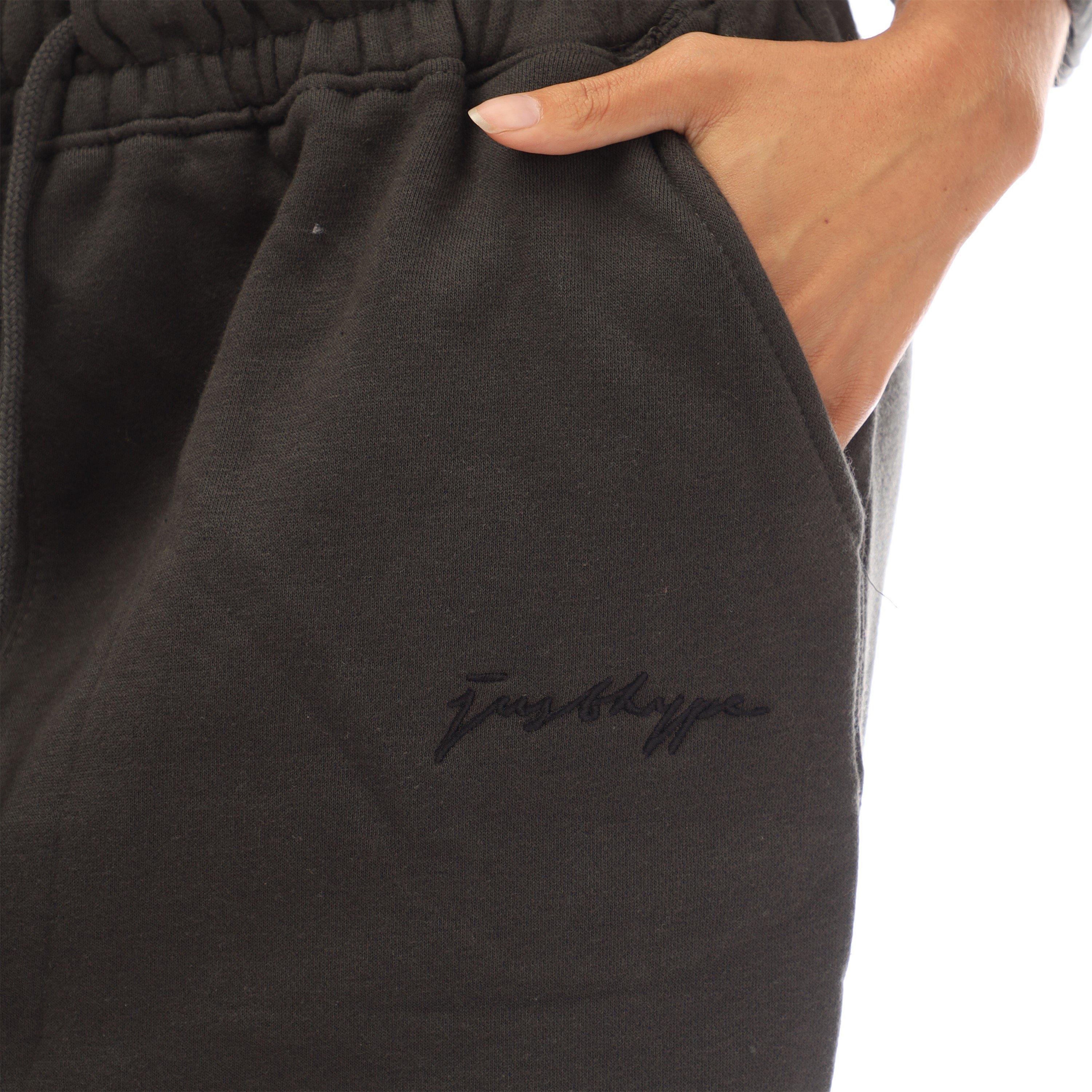 Zwart - Hype - Adults Wide Closed Hem Fleece Joggers - 6