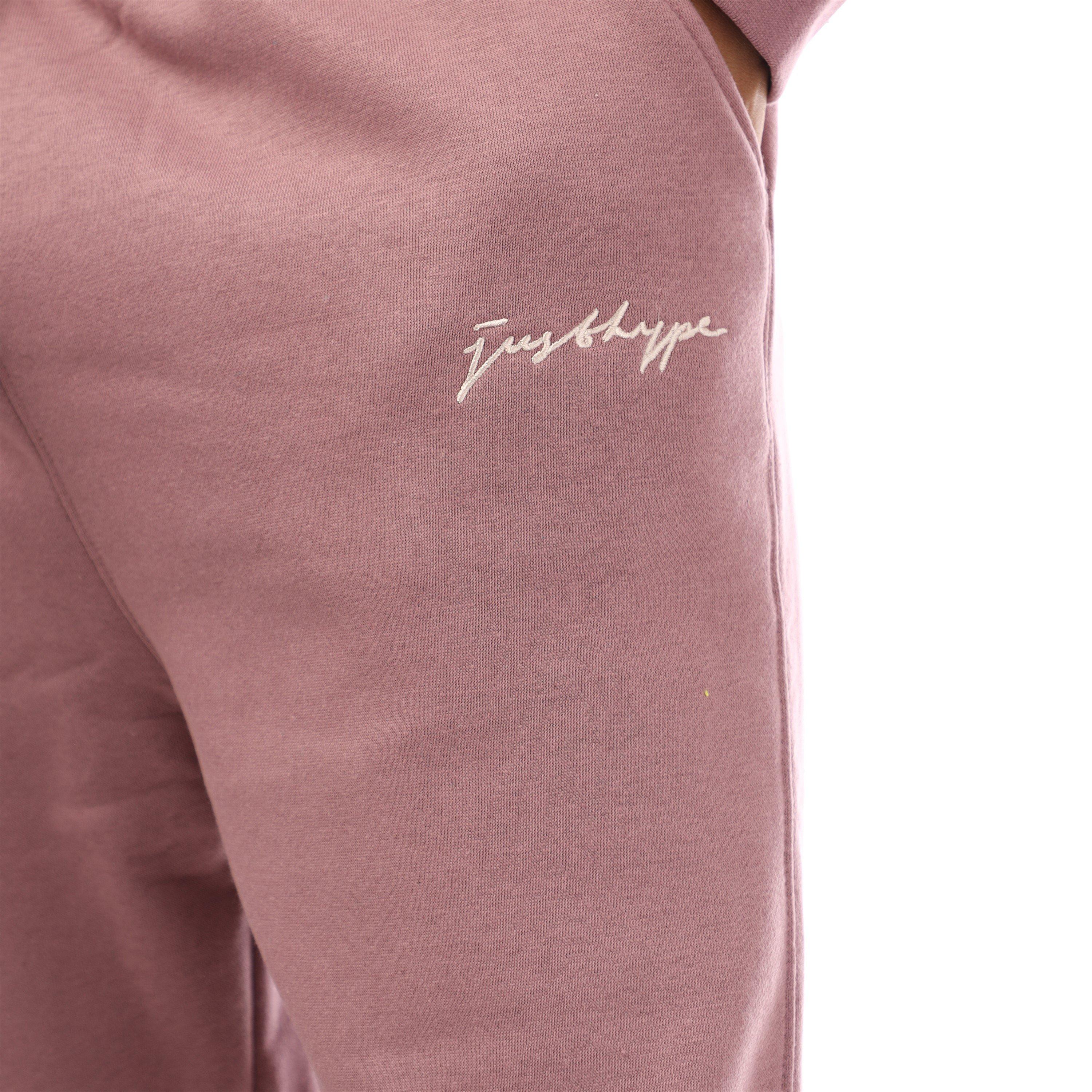 Brown - Hype - Adults Wide Closed Hem Fleece Joggers - 3