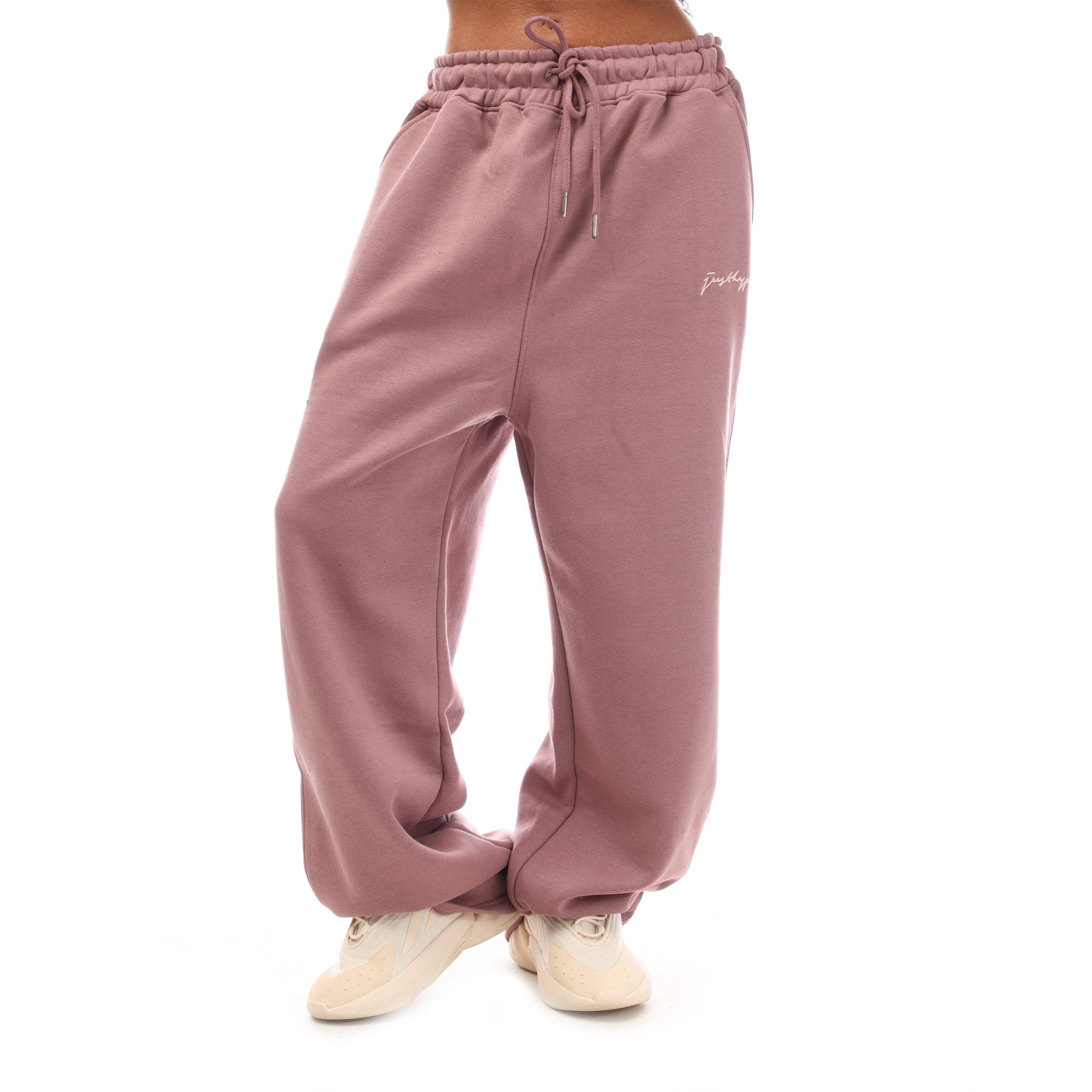 Brown - Hype - Adults Wide Closed Hem Fleece Joggers - 4