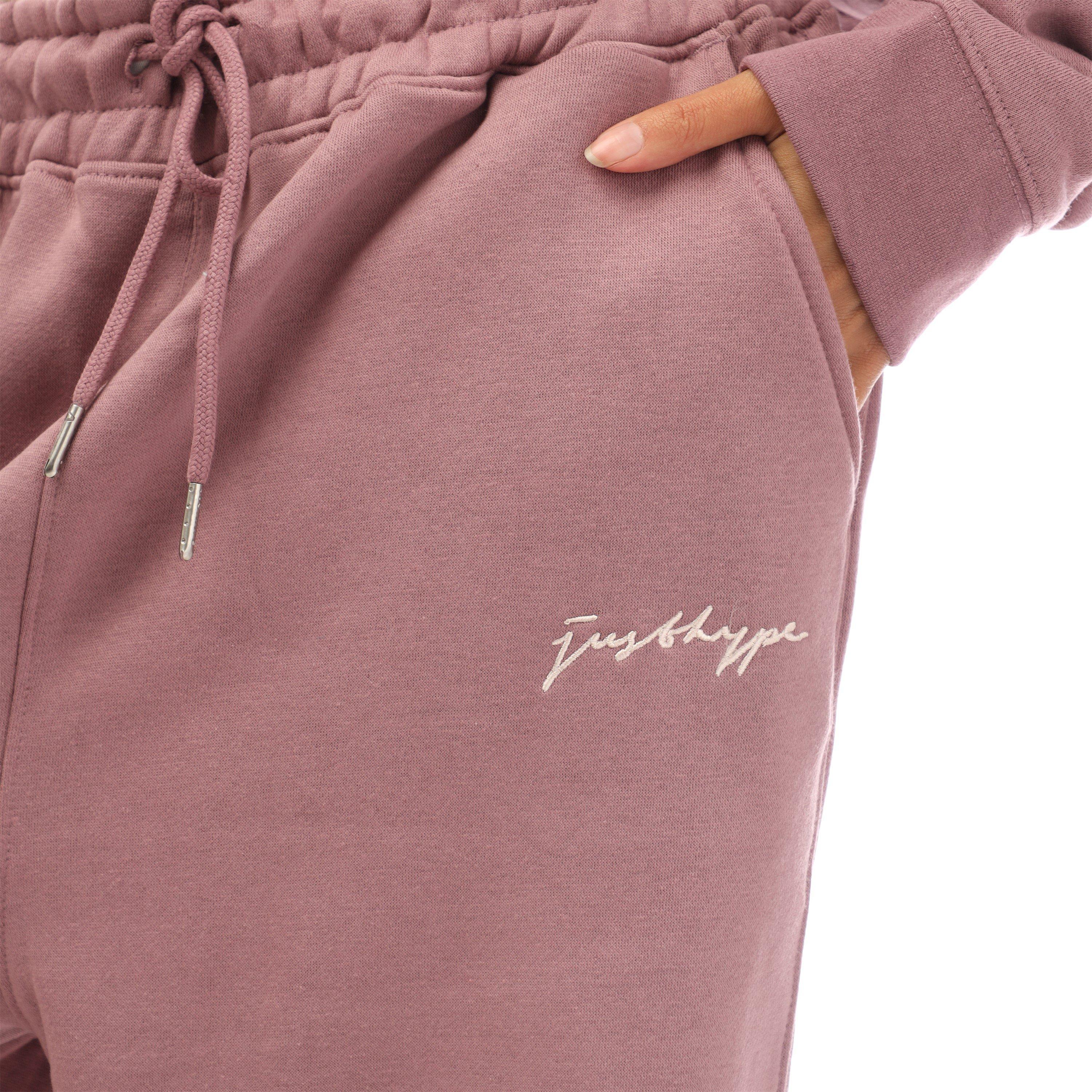 Brown - Hype - Adults Wide Closed Hem Fleece Joggers - 6