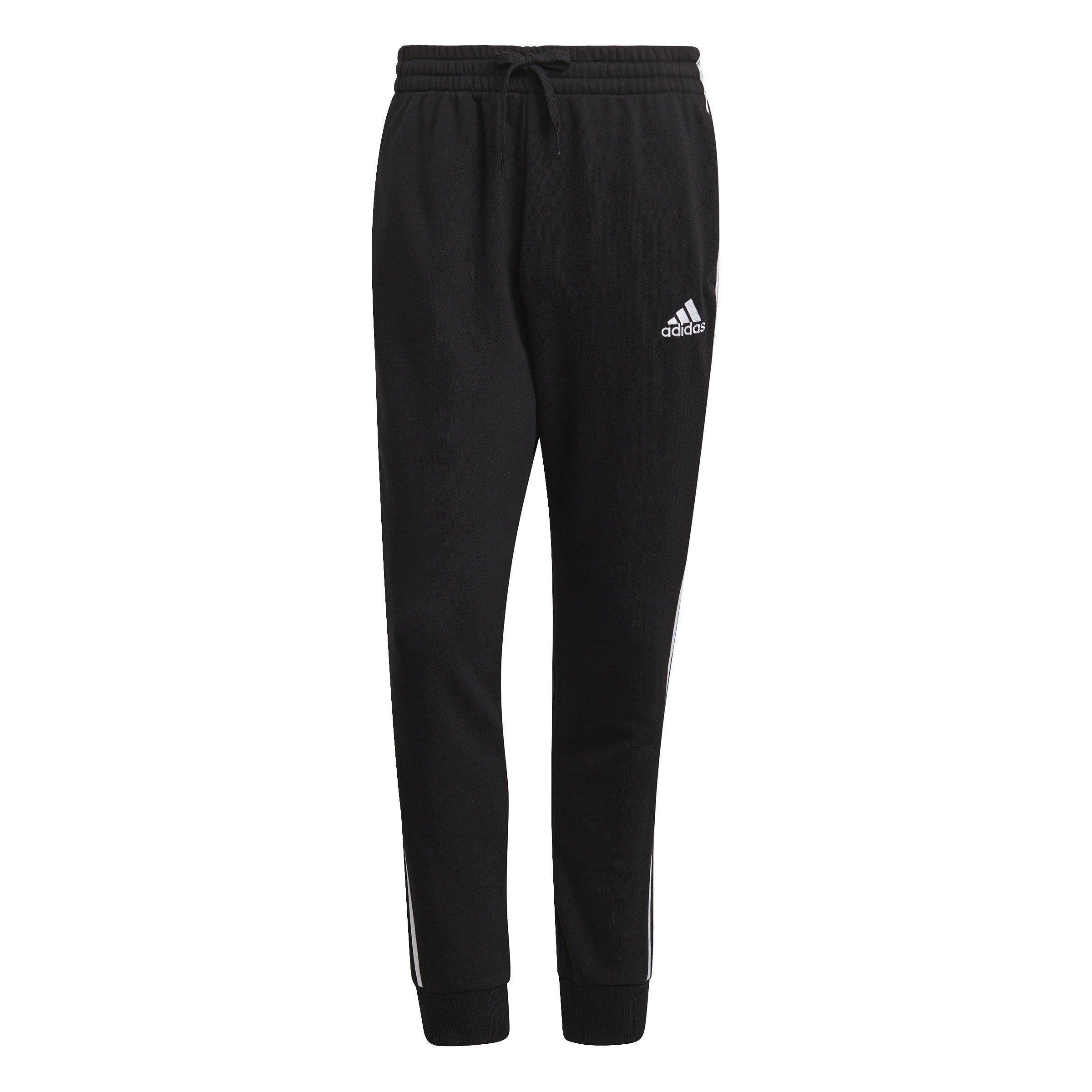zwart/wit - adidas - Essentials French Terry Tapered Cuff 3-Stripes Jog Joggers Mens