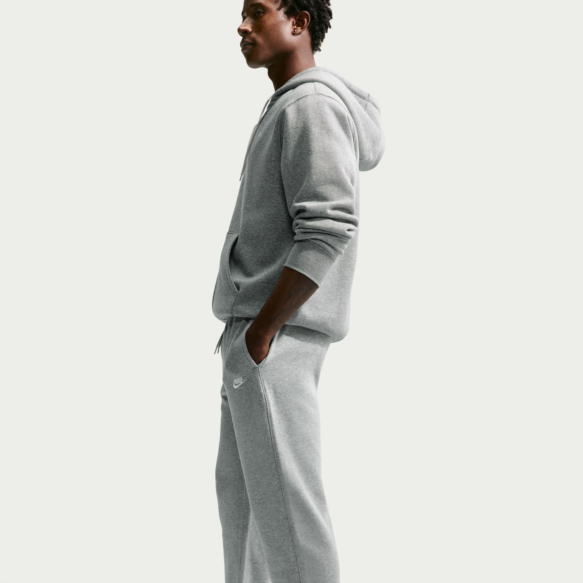 Cinzento Escuro Mesclado - Nike - Men's Closed Hem Fleece Joggers - 3
