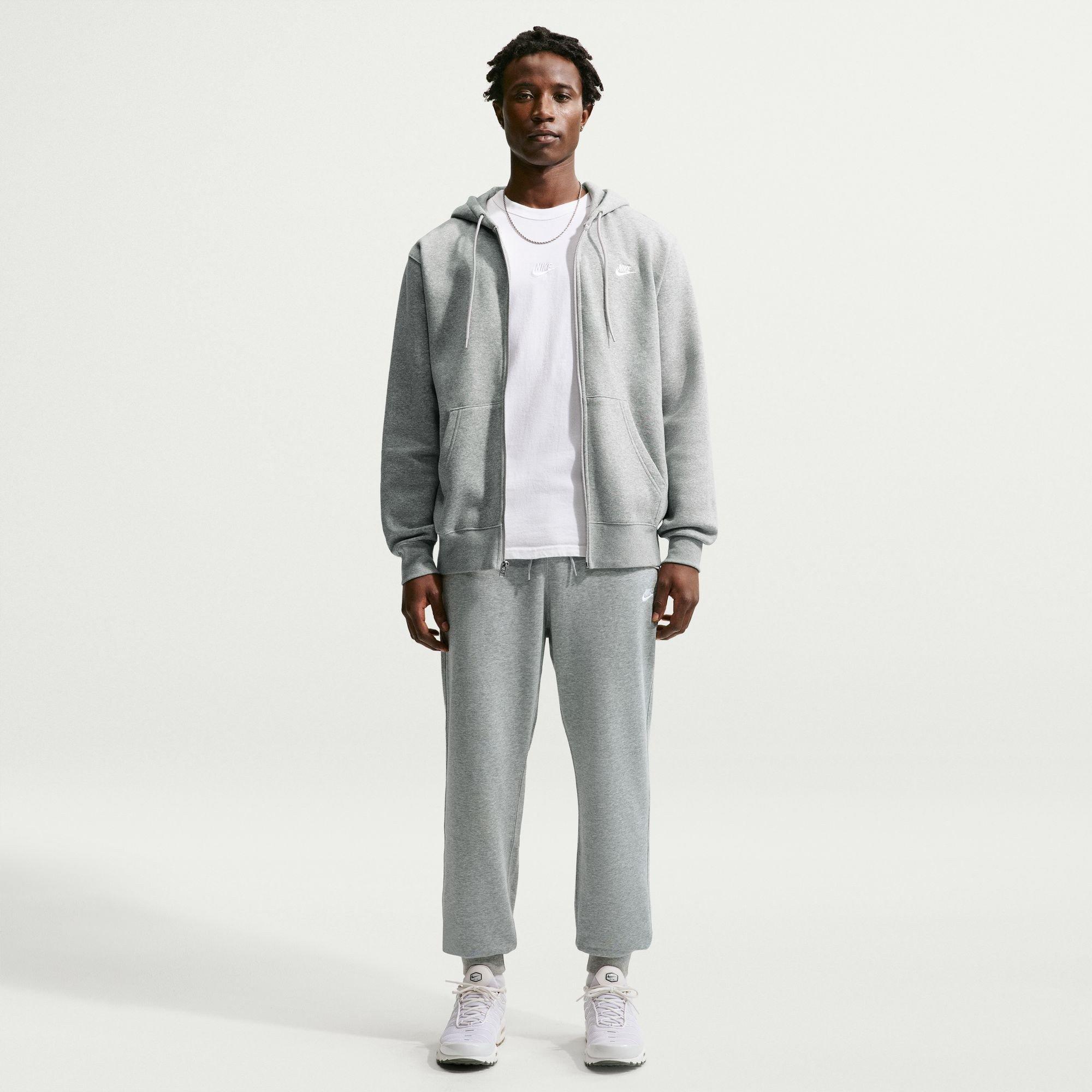 Cinzento Escuro Mesclado - Nike - Men's Closed Hem Fleece Joggers - 6