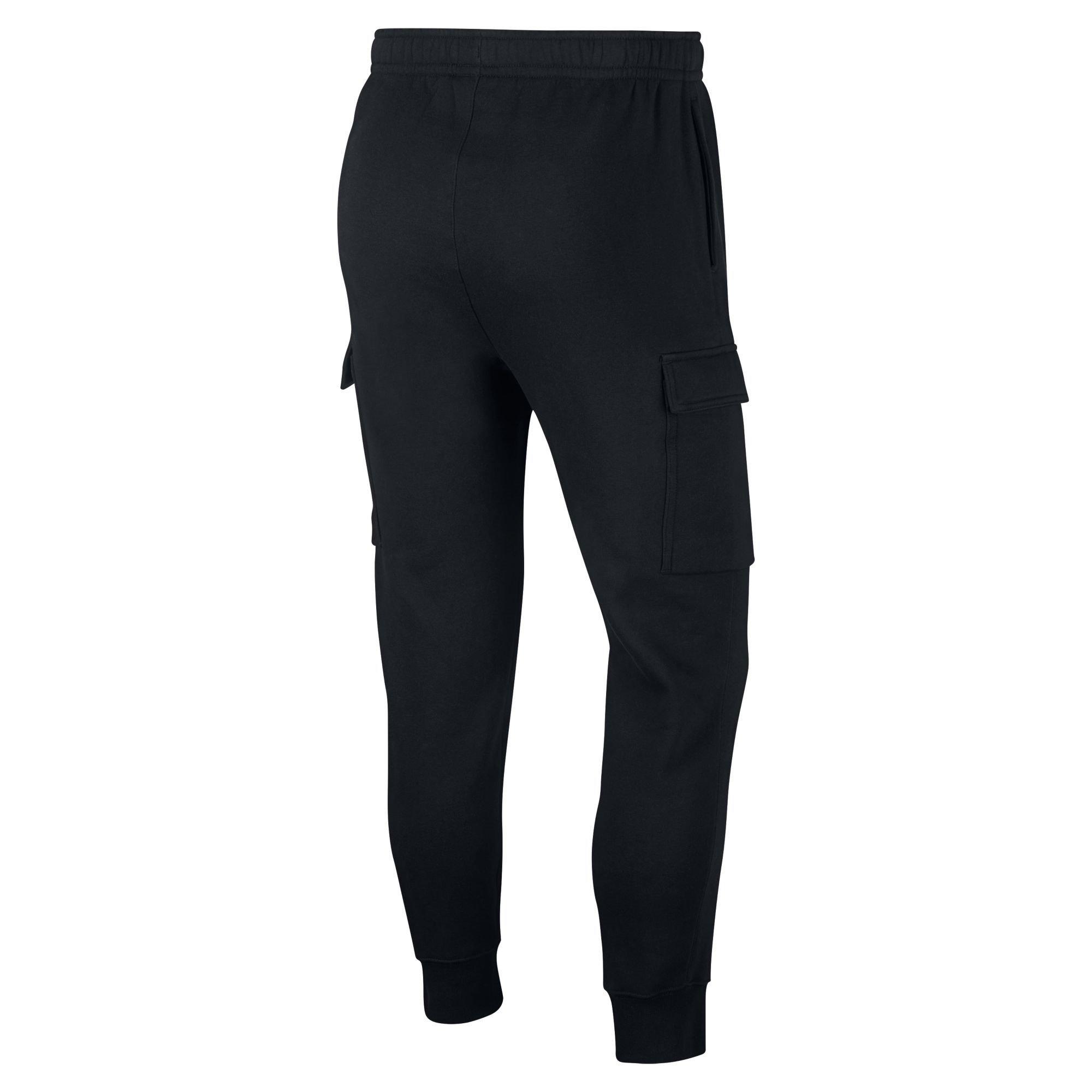 Nero/Bianco - Nike - Sportswear Club Fleece Men's Cargo Pants - 2
