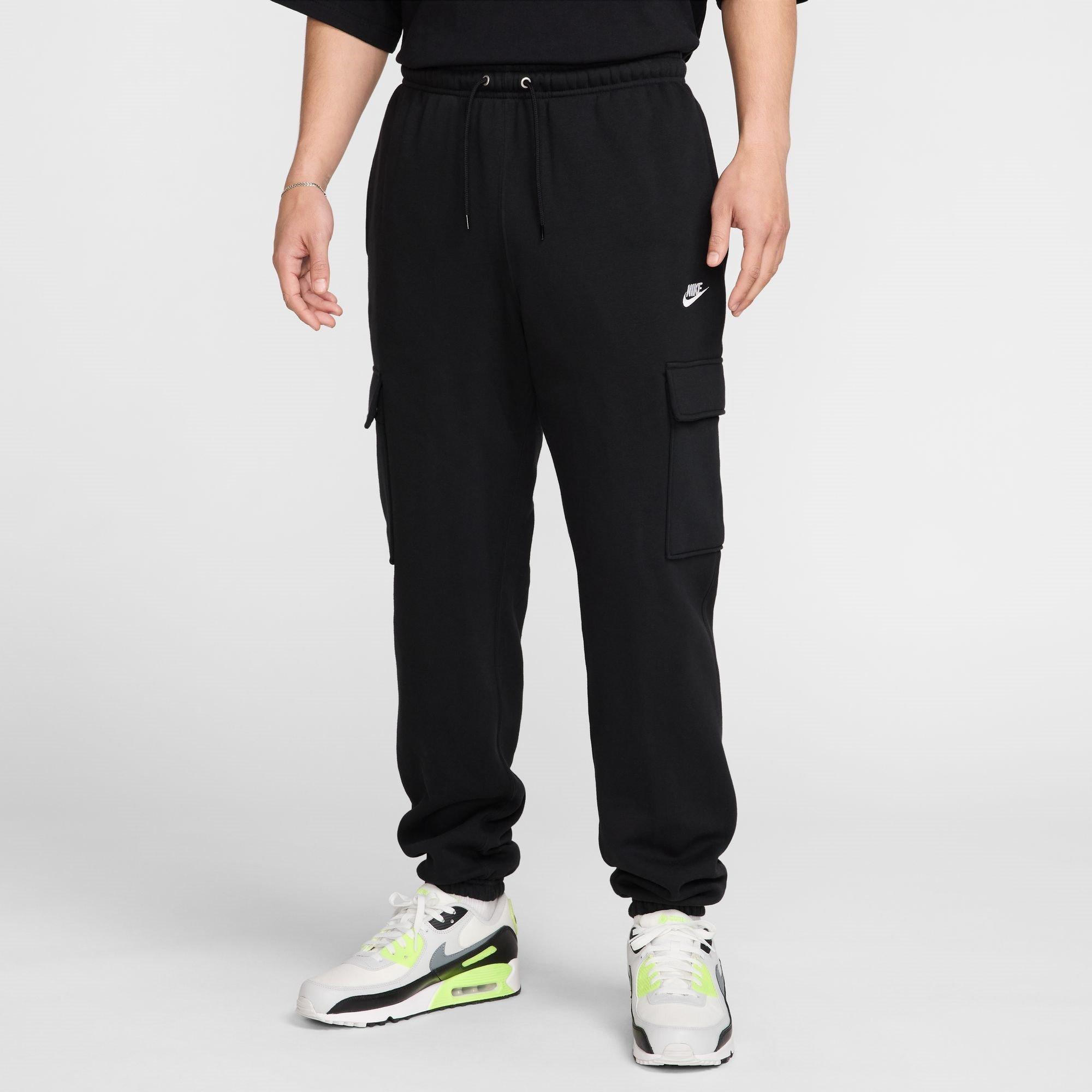 Nero/Bianco - Nike - Sportswear Club Fleece Men's Cargo Pants - 3
