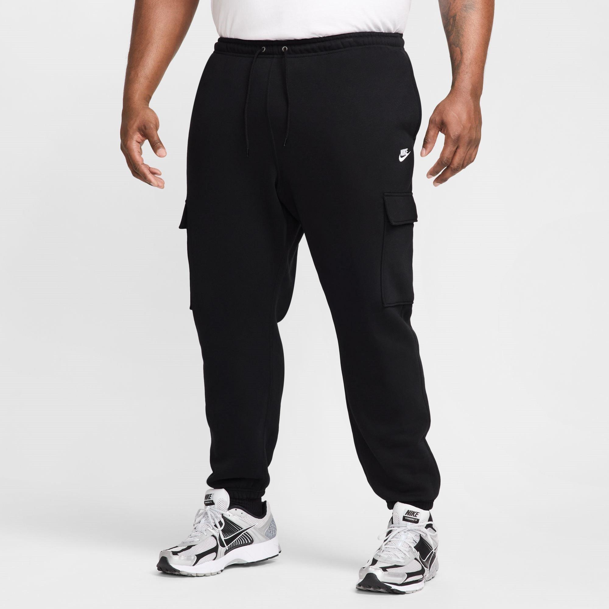 nike black fleece sportswear club cargo pants