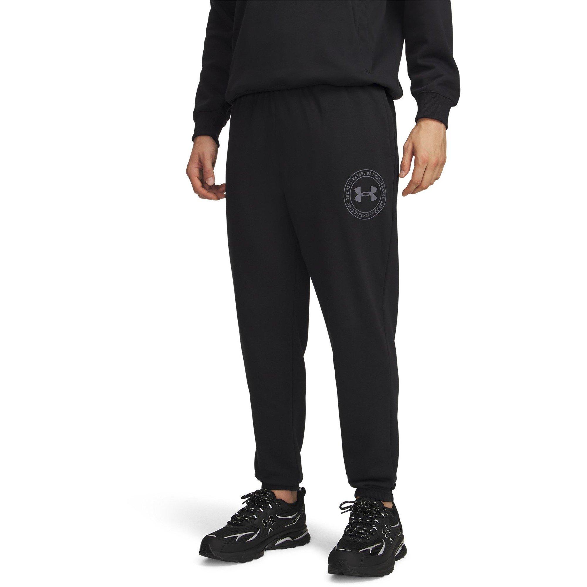 Black/Grey - Under Armour - Men's Closed Hem Fleece Joggers - 1