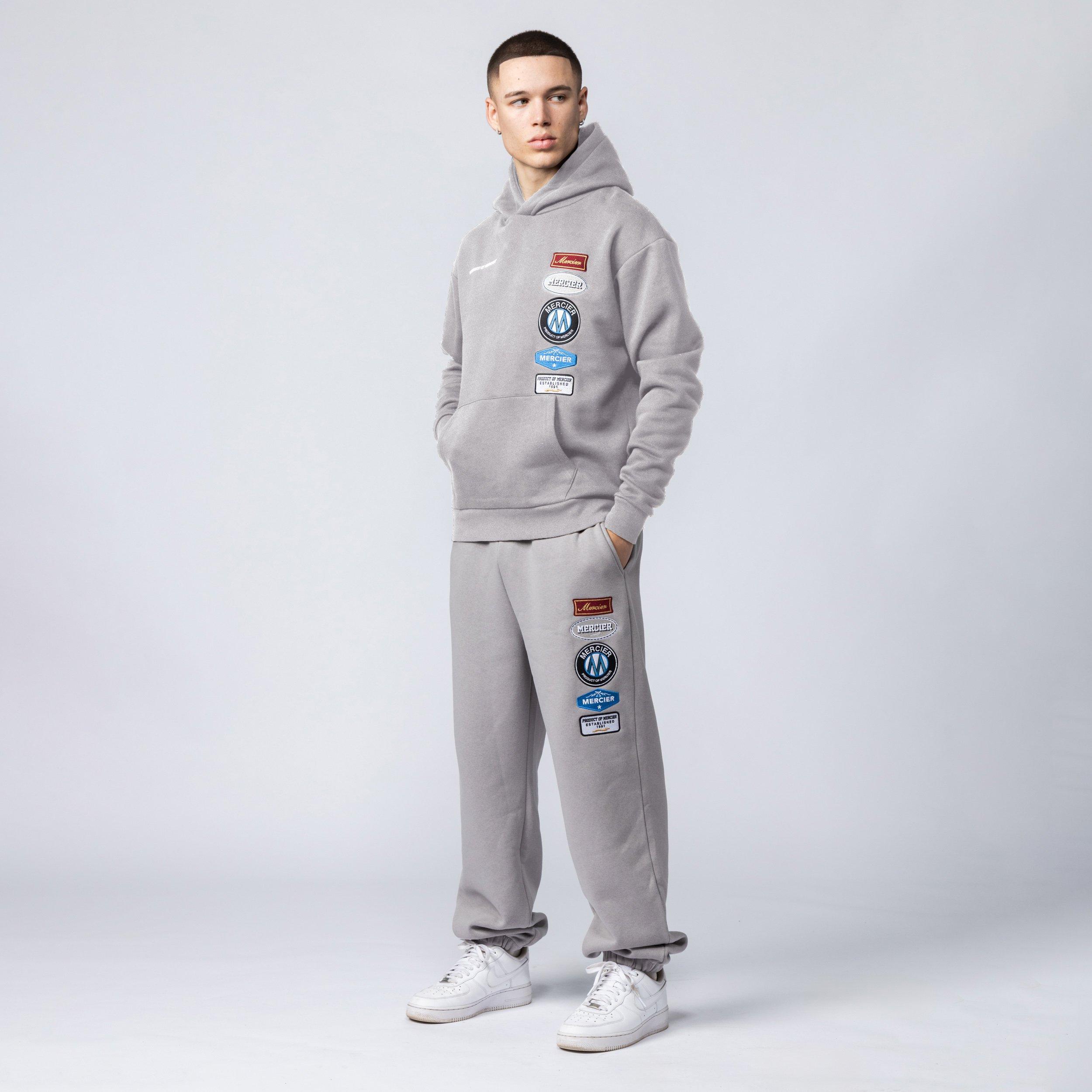 Grey - Mercier - Grey Hybrid Badge Joggers - 1